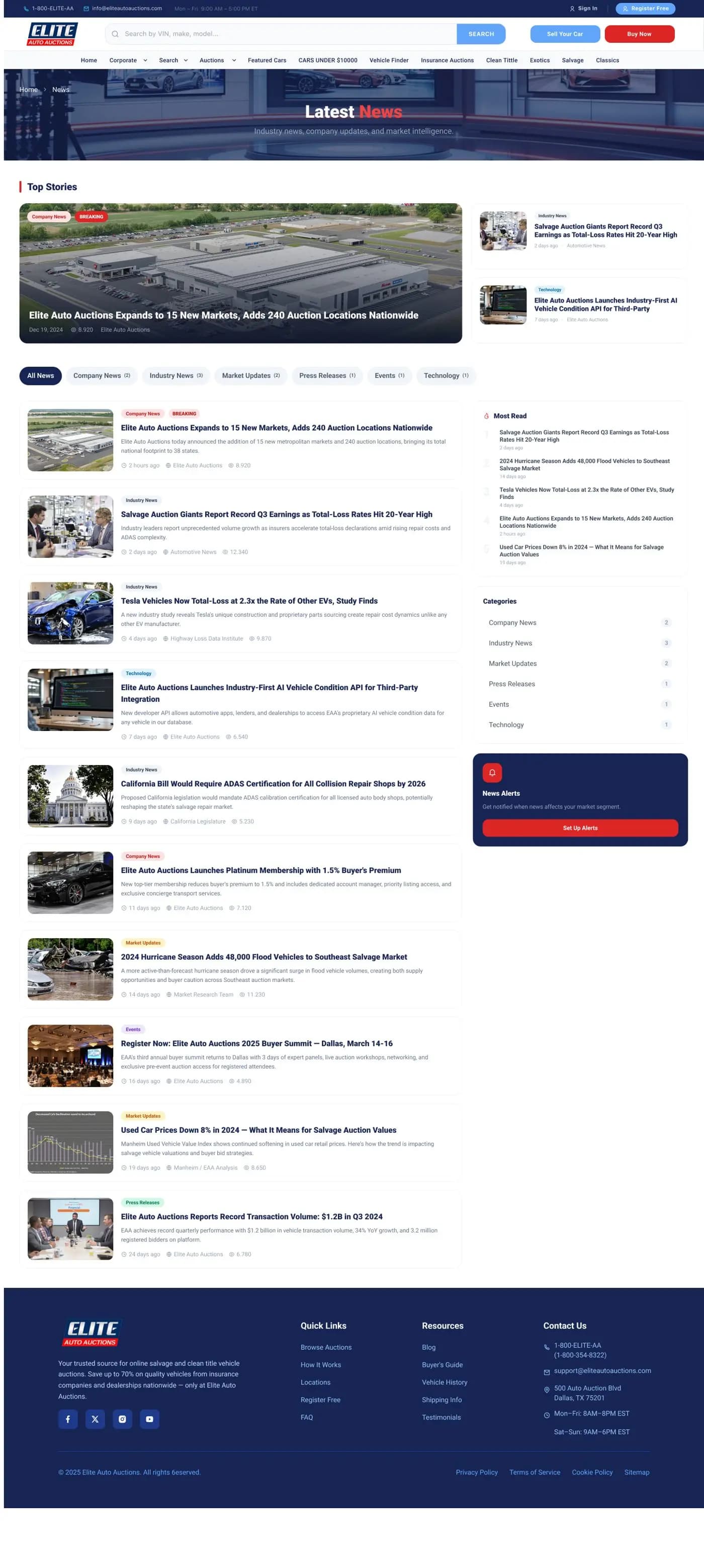Elite Auto — E-Ticaret