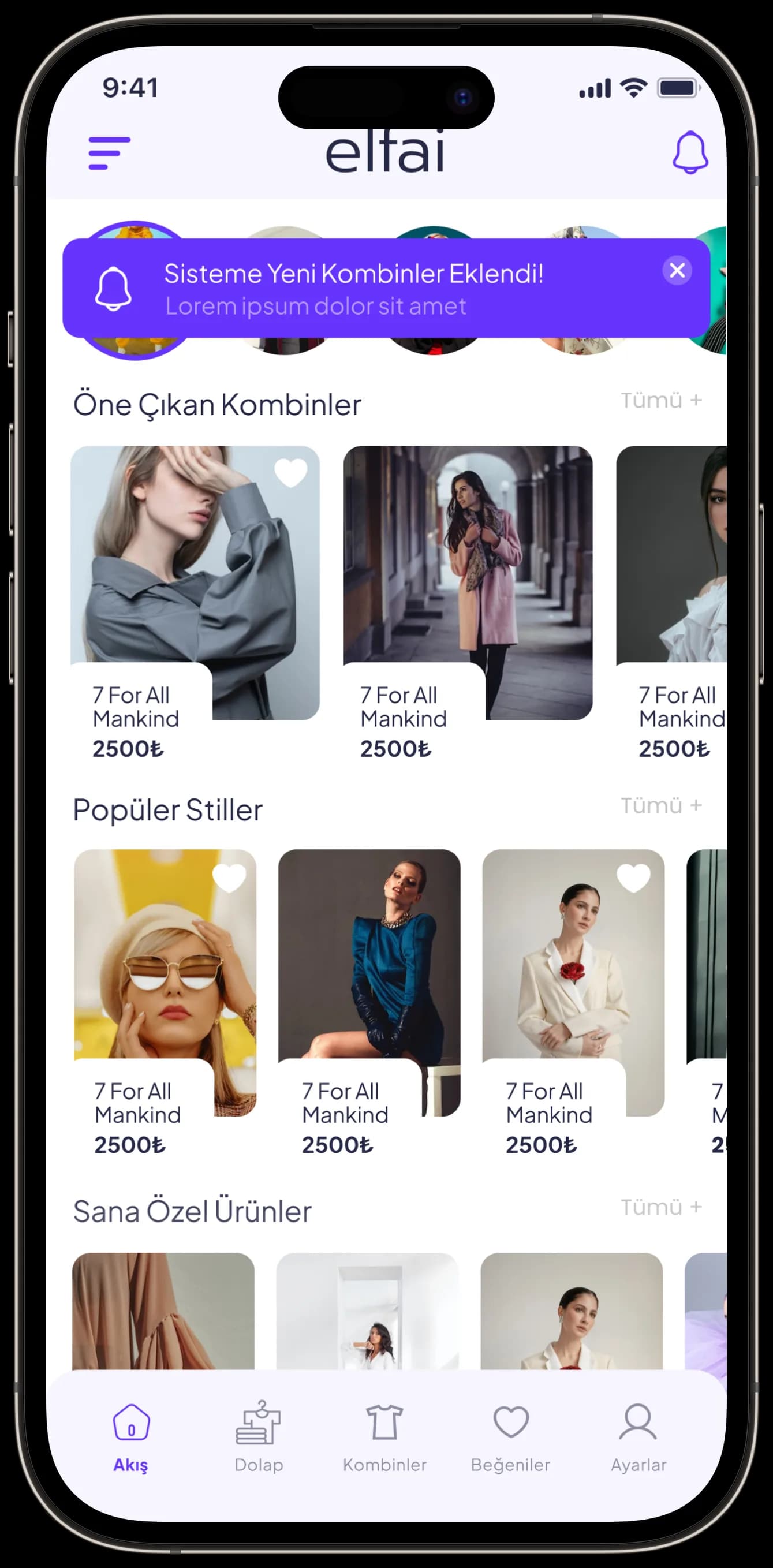 Fashion App — Mobil Uygulama
