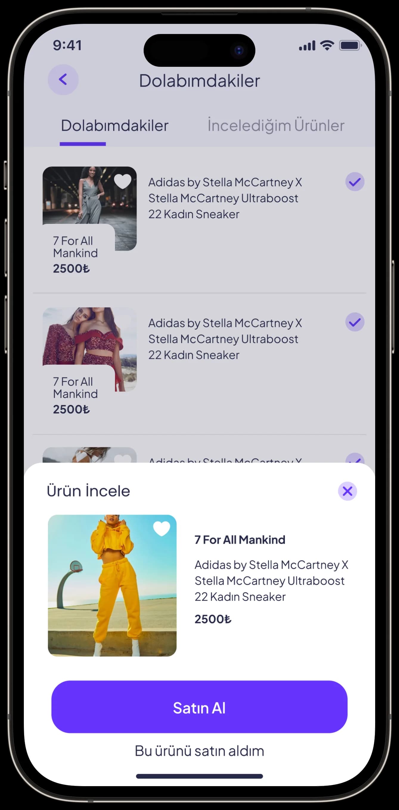 Fashion App — Mobil Uygulama