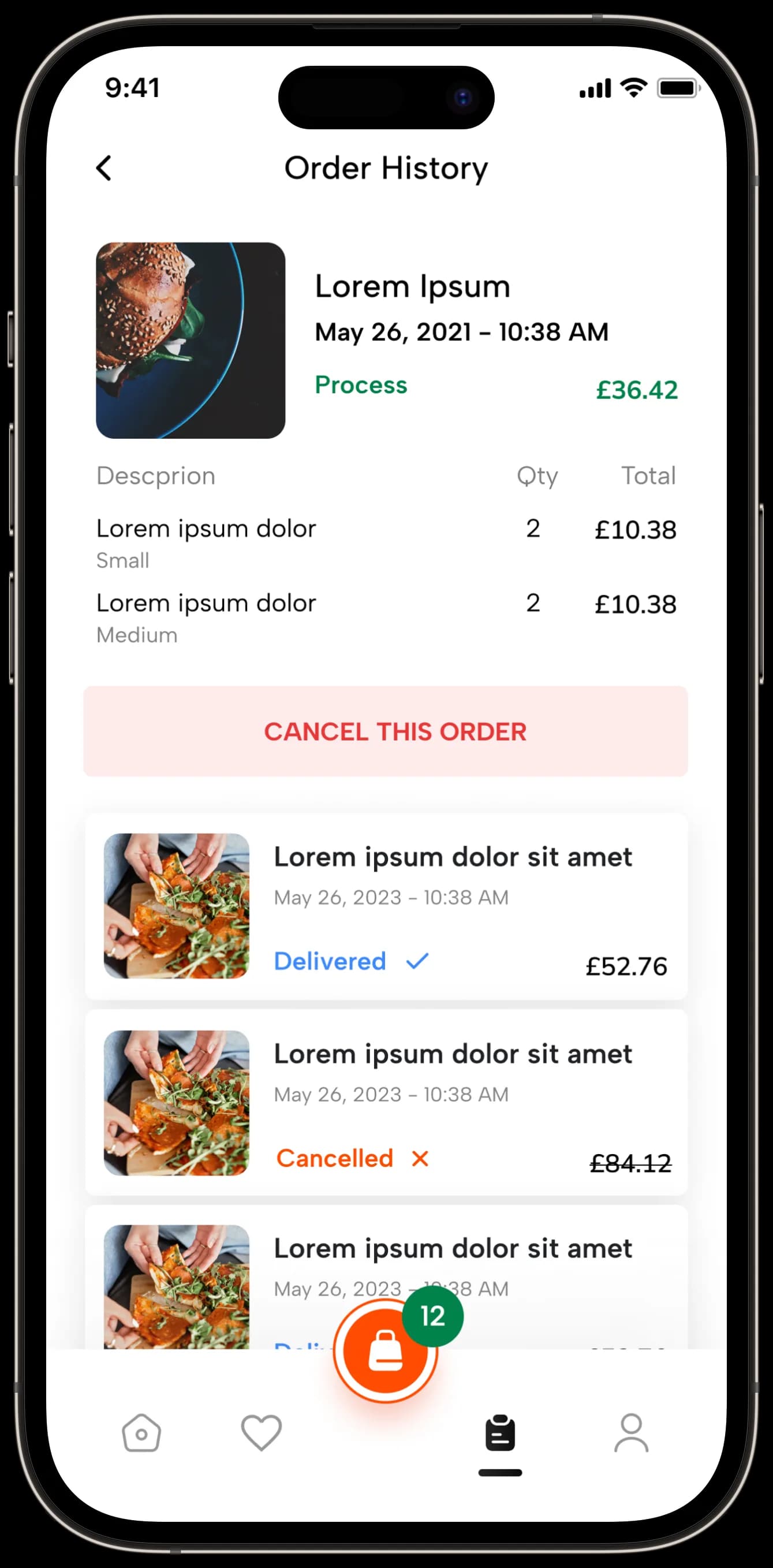 Food Delivery — Mobil Uygulama