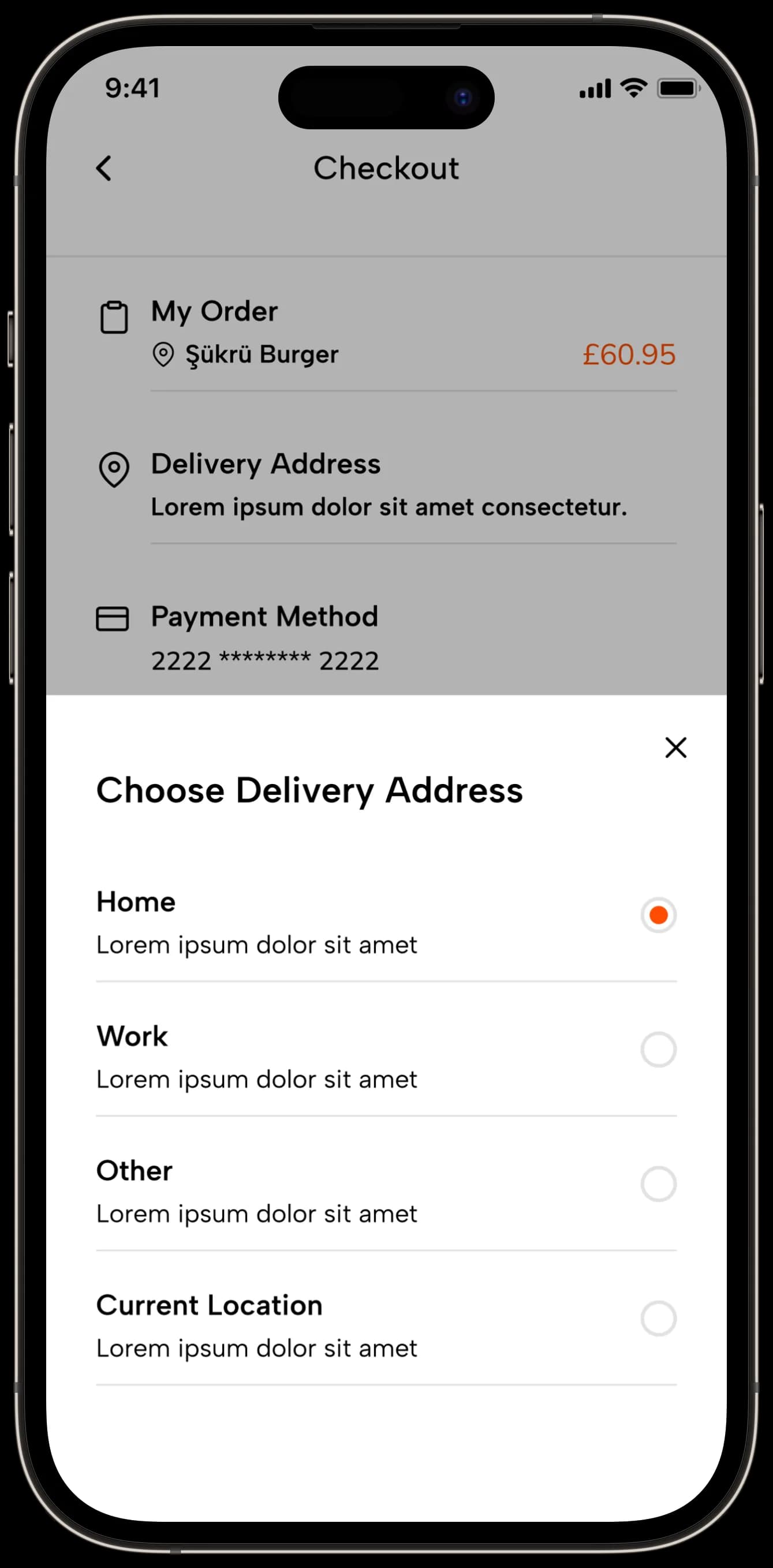 Food Delivery — Mobil Uygulama