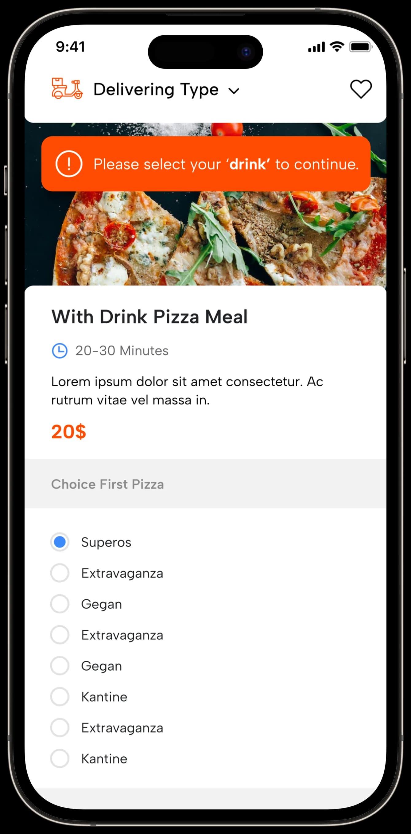 Food Delivery — Mobil Uygulama