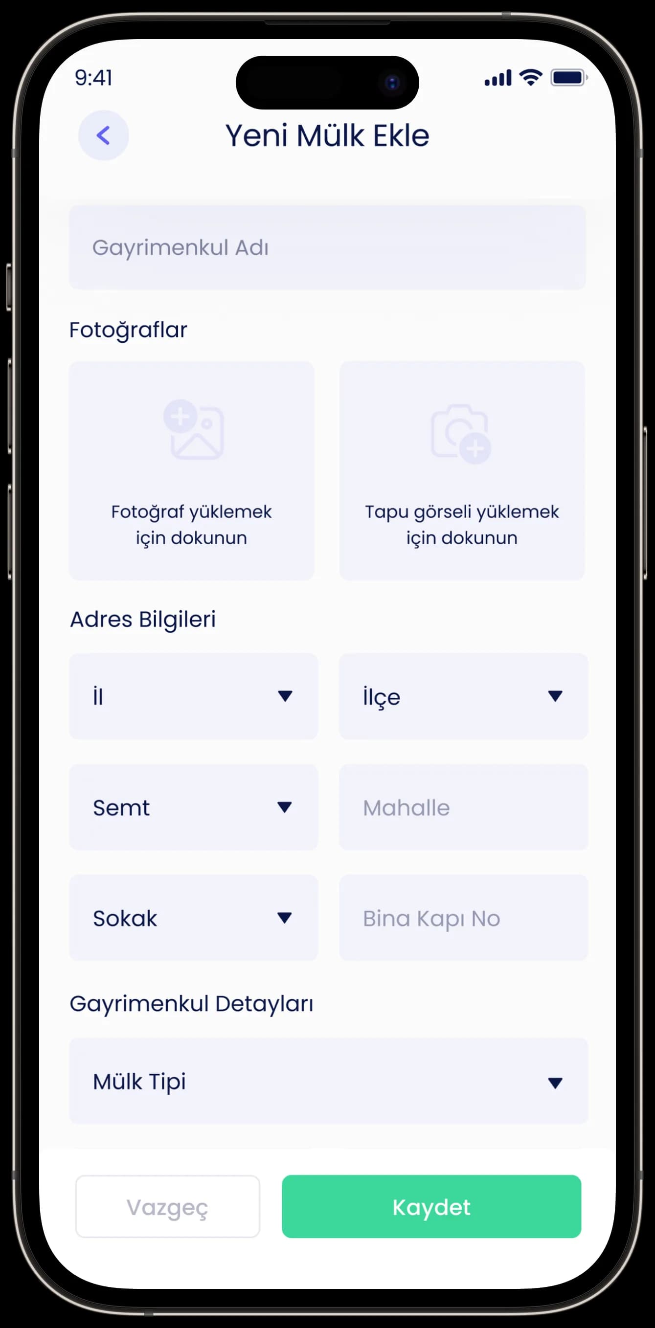Real Estate App — Mobil Uygulama