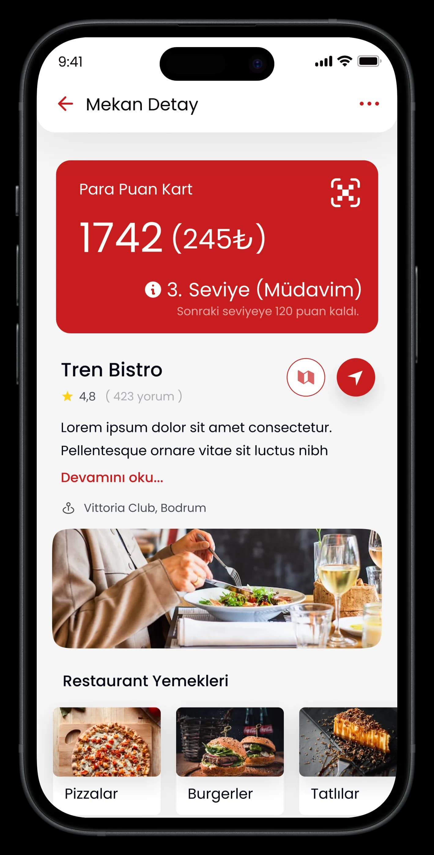 Food & Drink Discount App — Mobil Uygulama