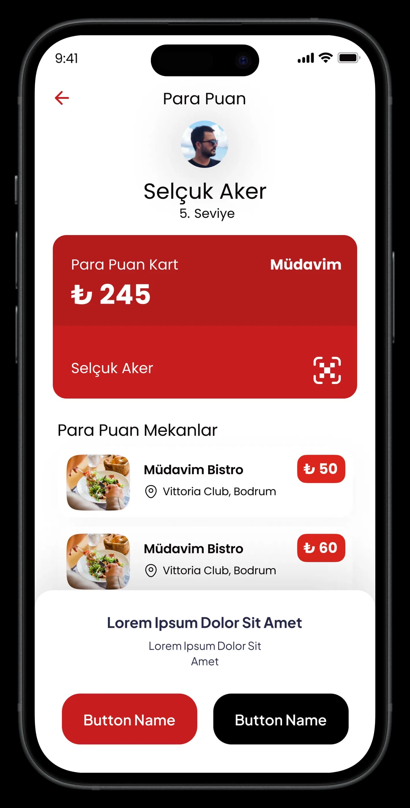 Food & Drink Discount App — Mobil Uygulama
