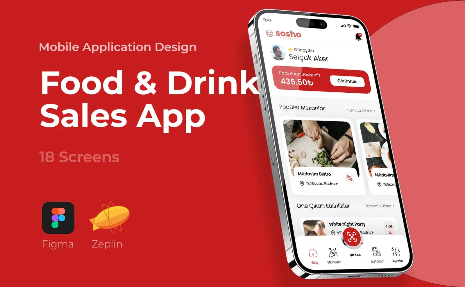 Food & Drink Discount App — Mobil Uygulama