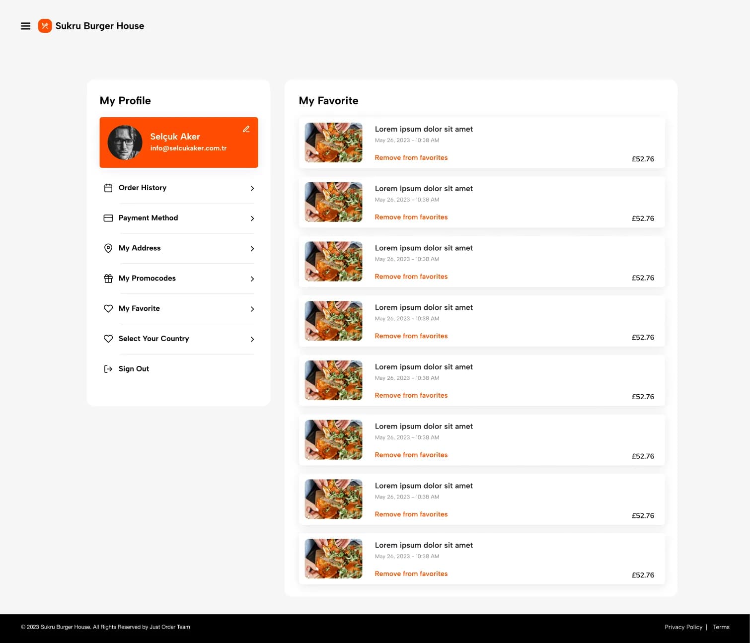 Food Order — E-Ticaret