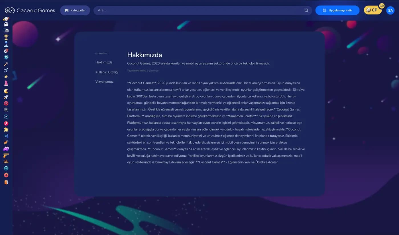 Game Community Website — Web Sitesi