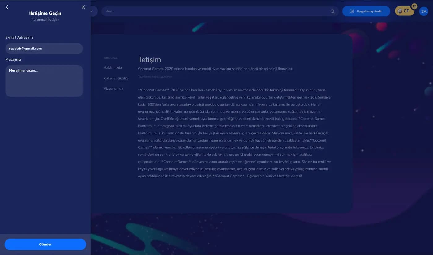 Game Community Website — Web Sitesi