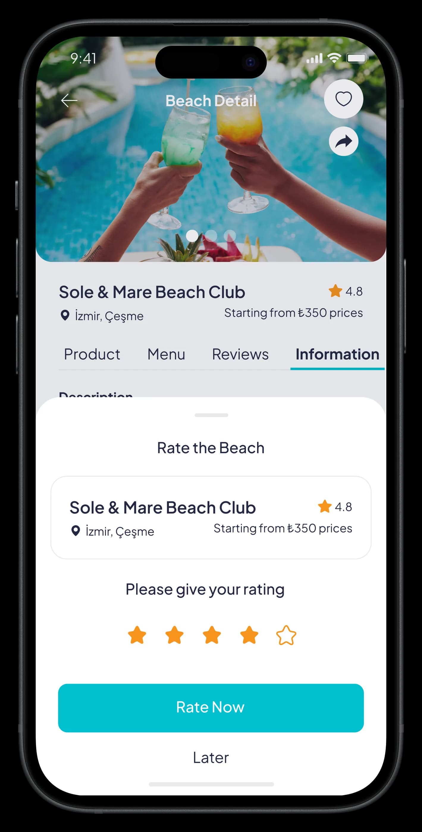 Go Beach Mobile App — Mobil Uygulama