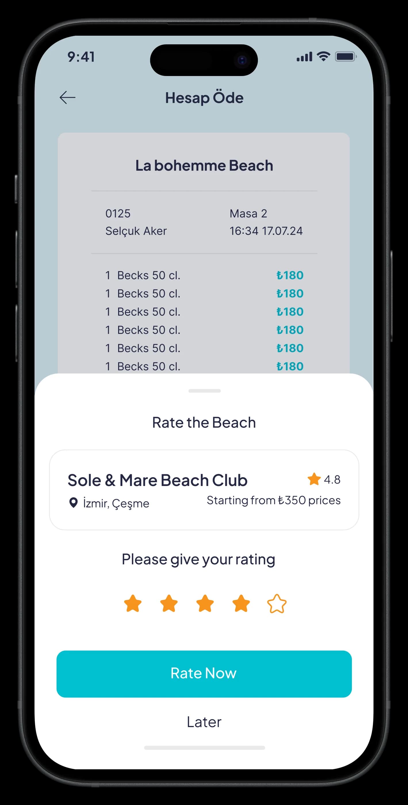 Go Beach Mobile App — Mobil Uygulama