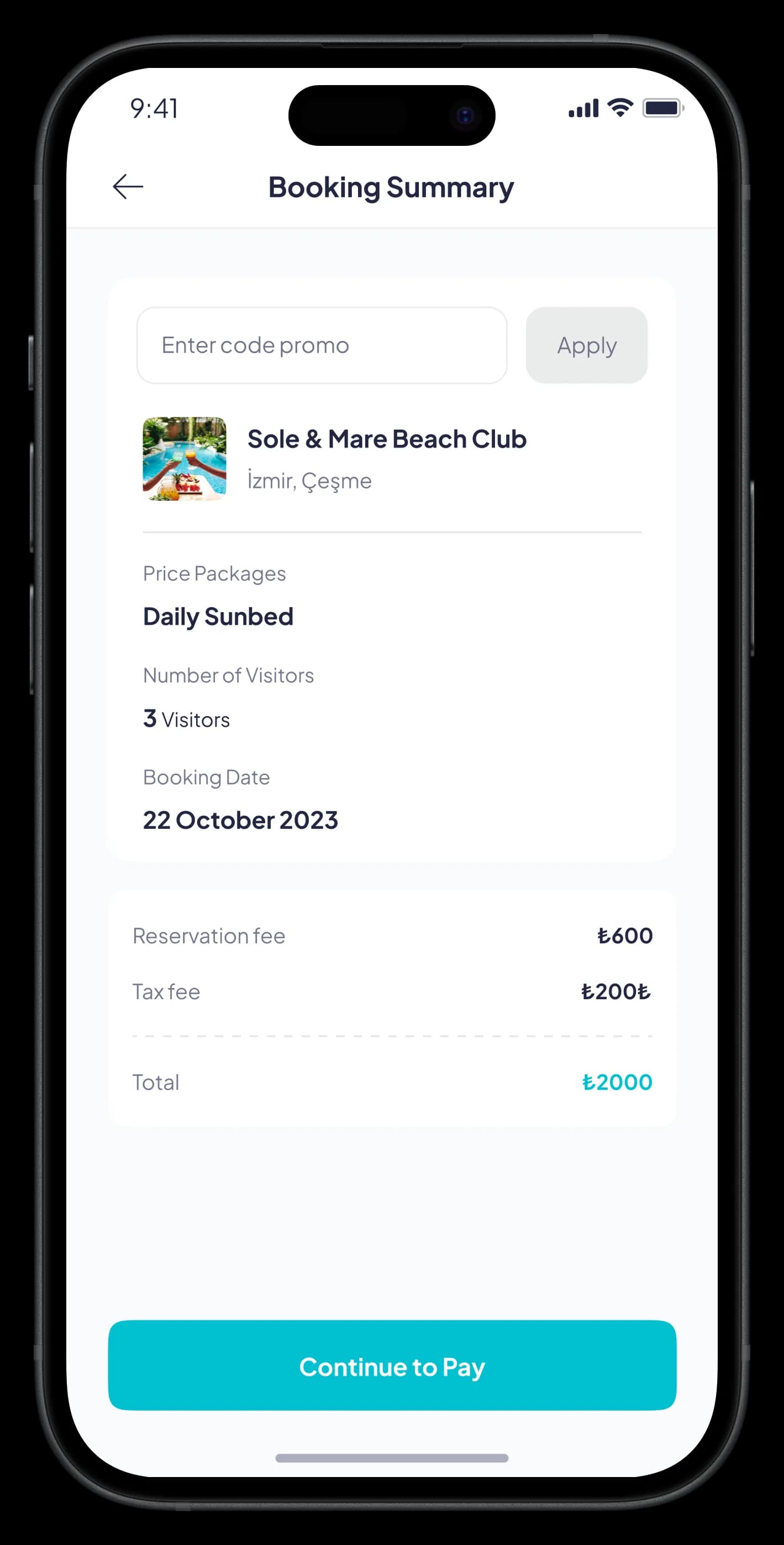 Go Beach Mobile App — Mobil Uygulama