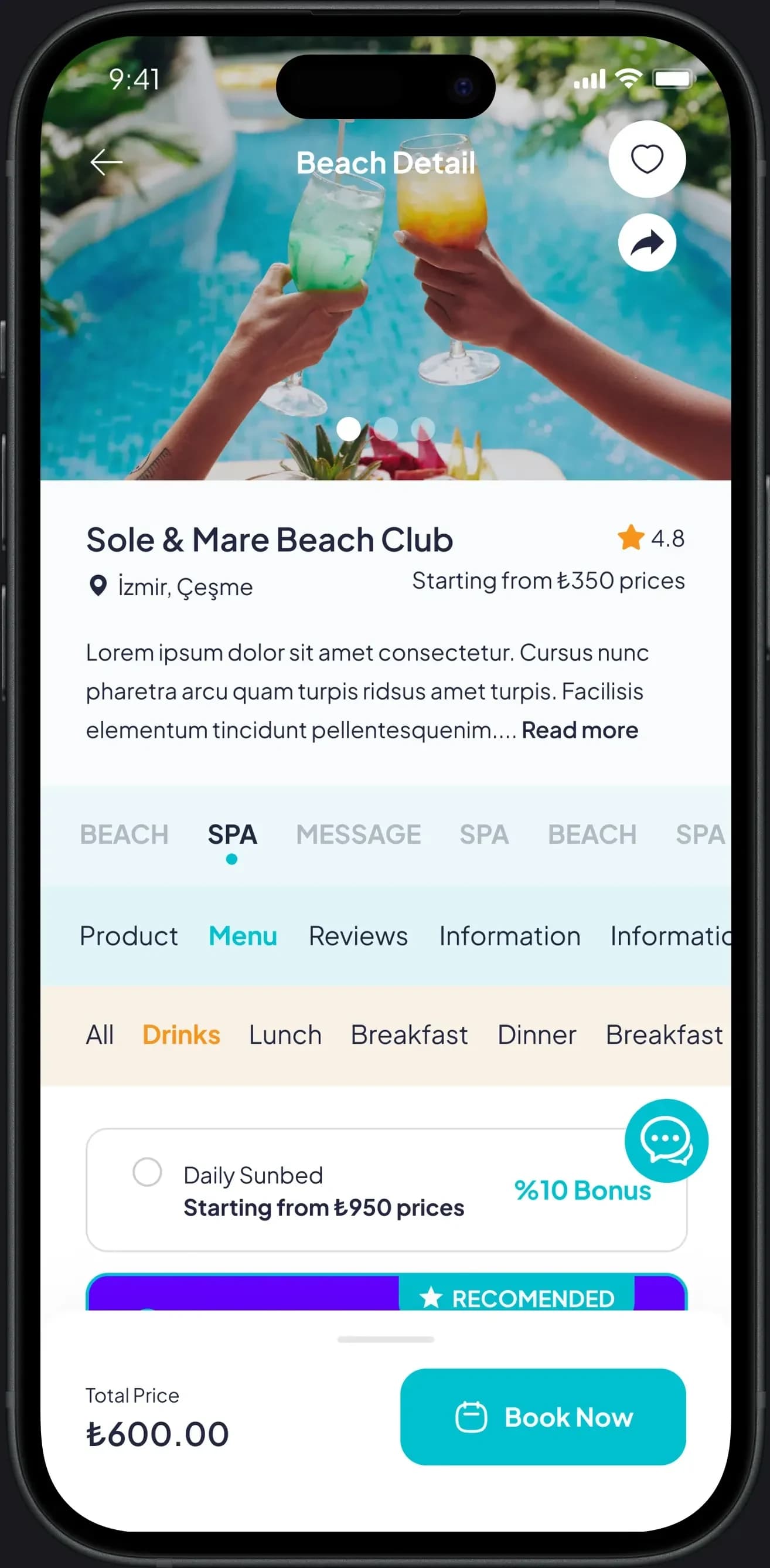Go Beach Mobile App — Mobil Uygulama