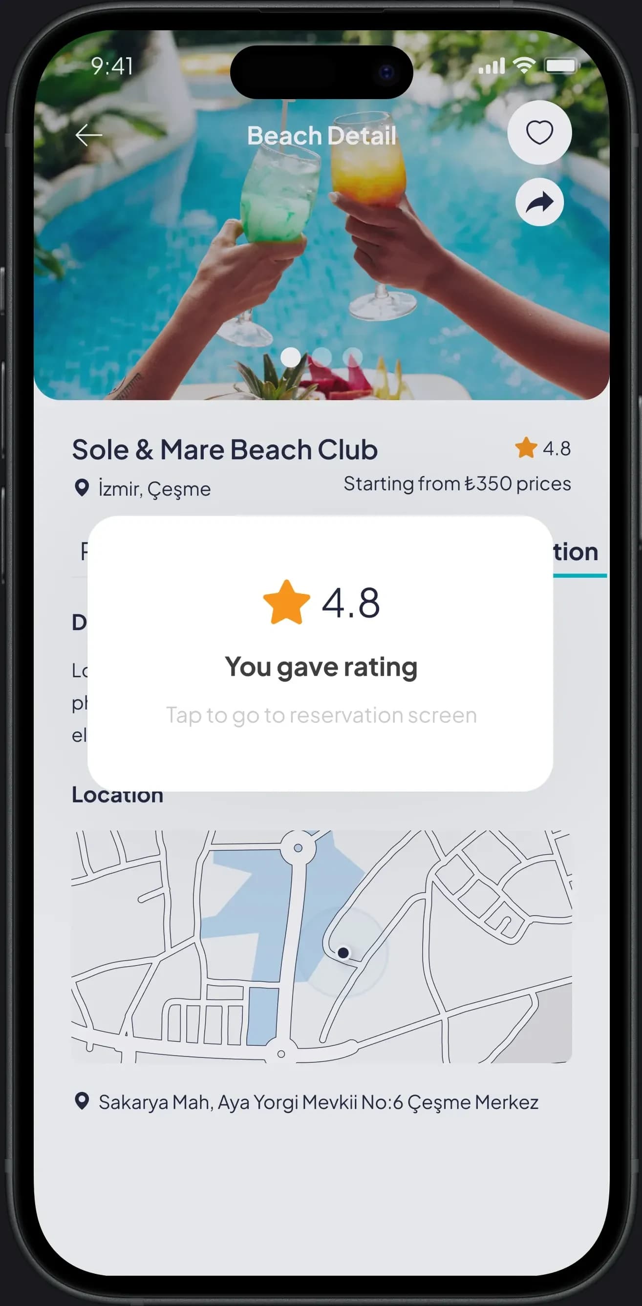 Go Beach Mobile App — Mobil Uygulama
