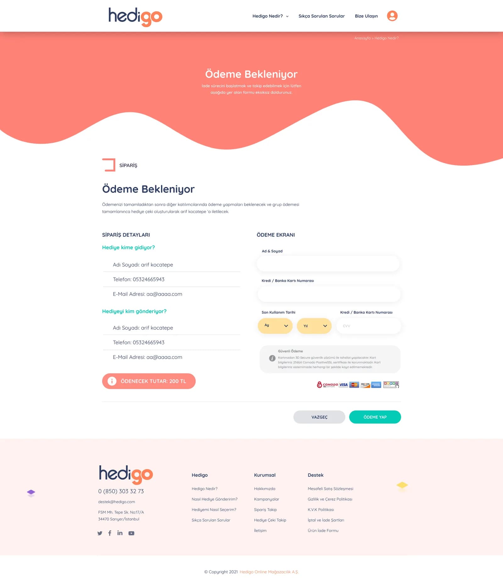 Hedigo Market Place — E-Ticaret