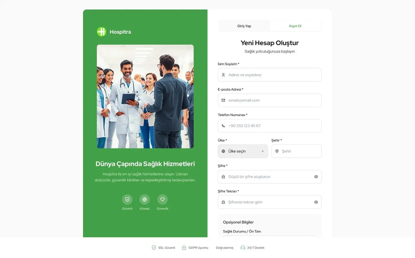 Hospitra — Web Sitesi