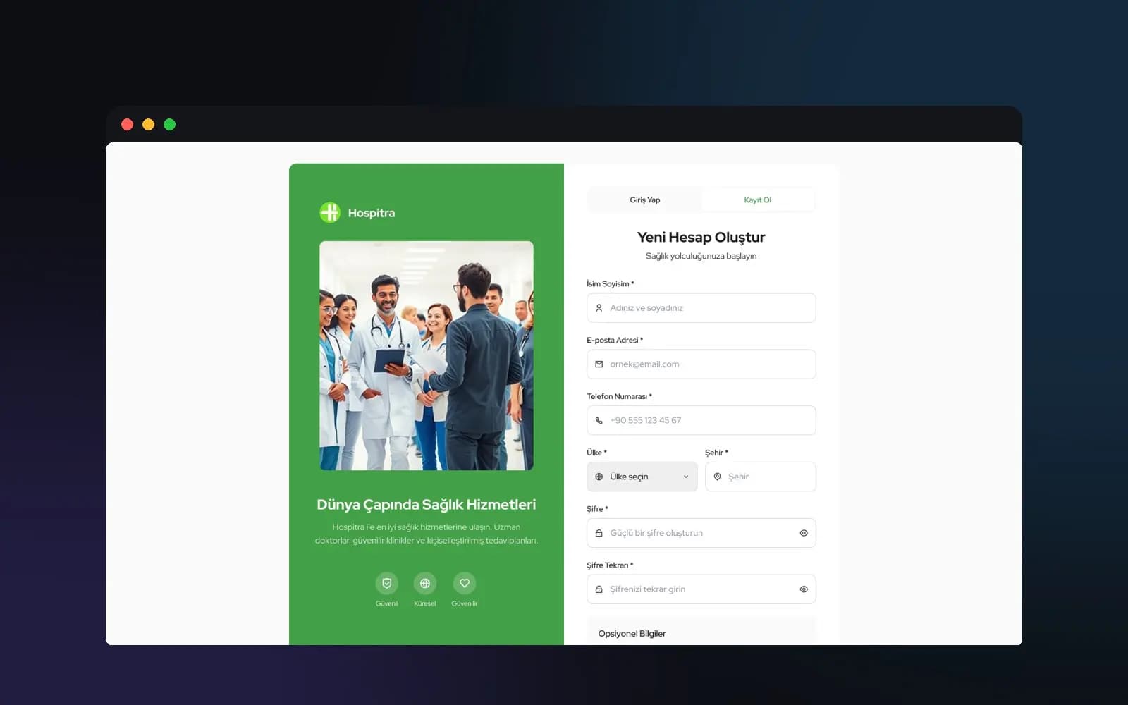 Hospitra — Web Sitesi
