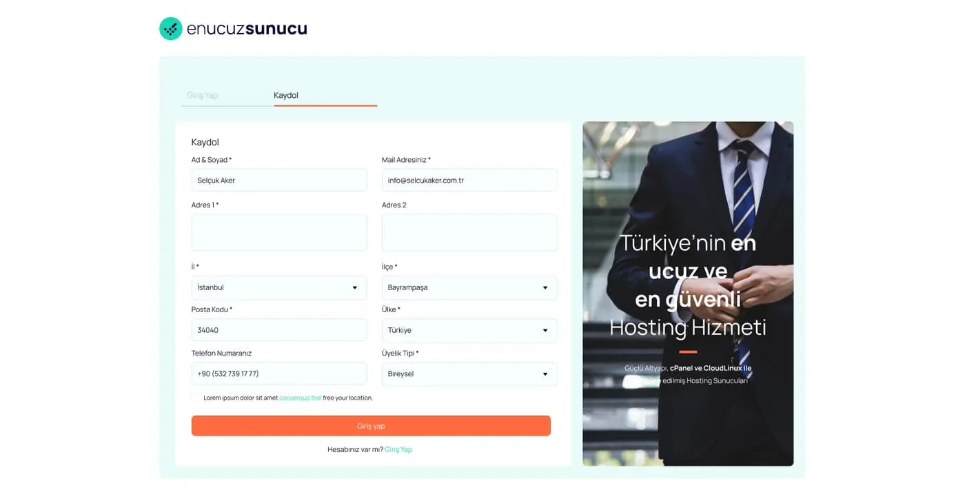 Hosting Market Place — E-Ticaret