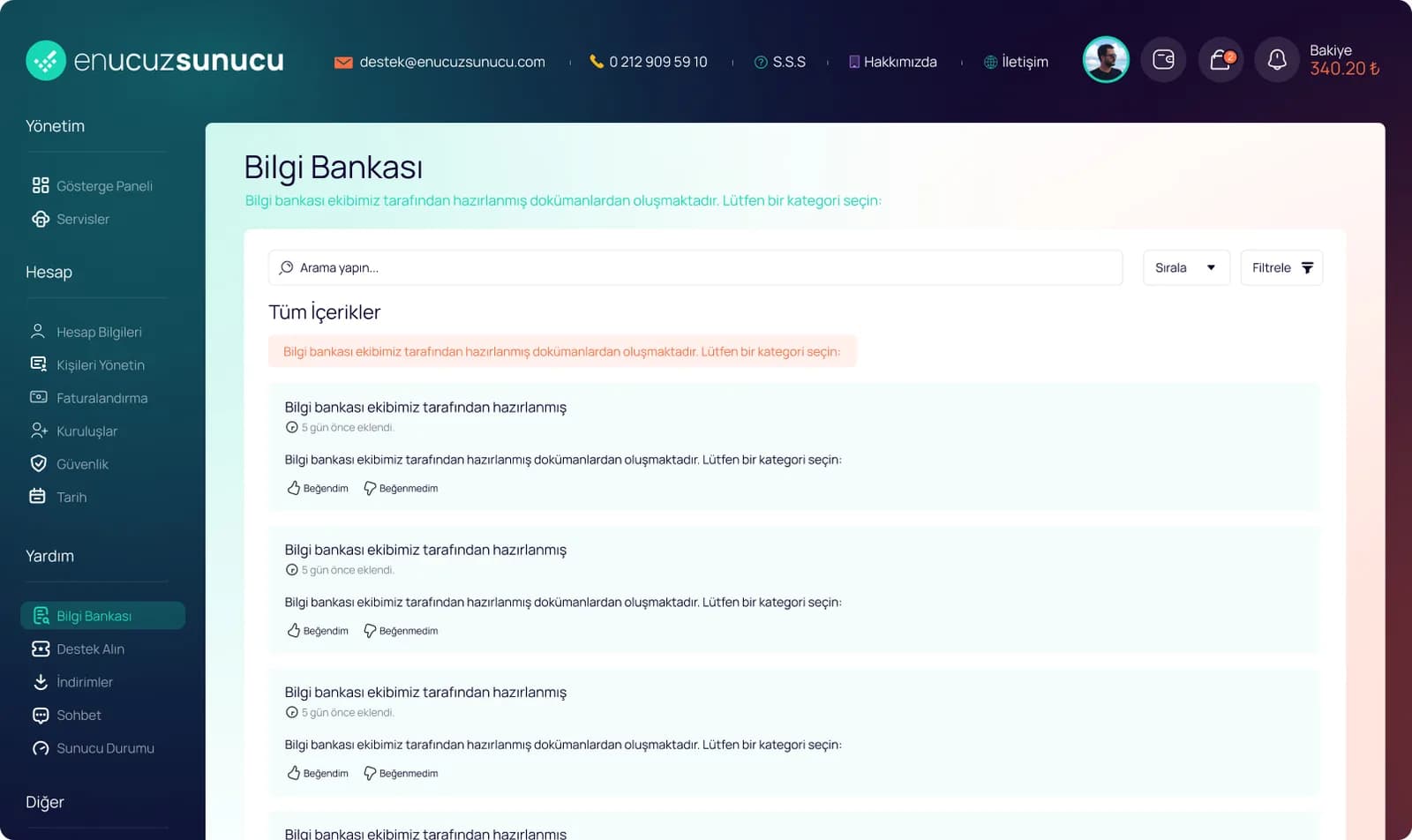 Hosting Market Place — E-Ticaret