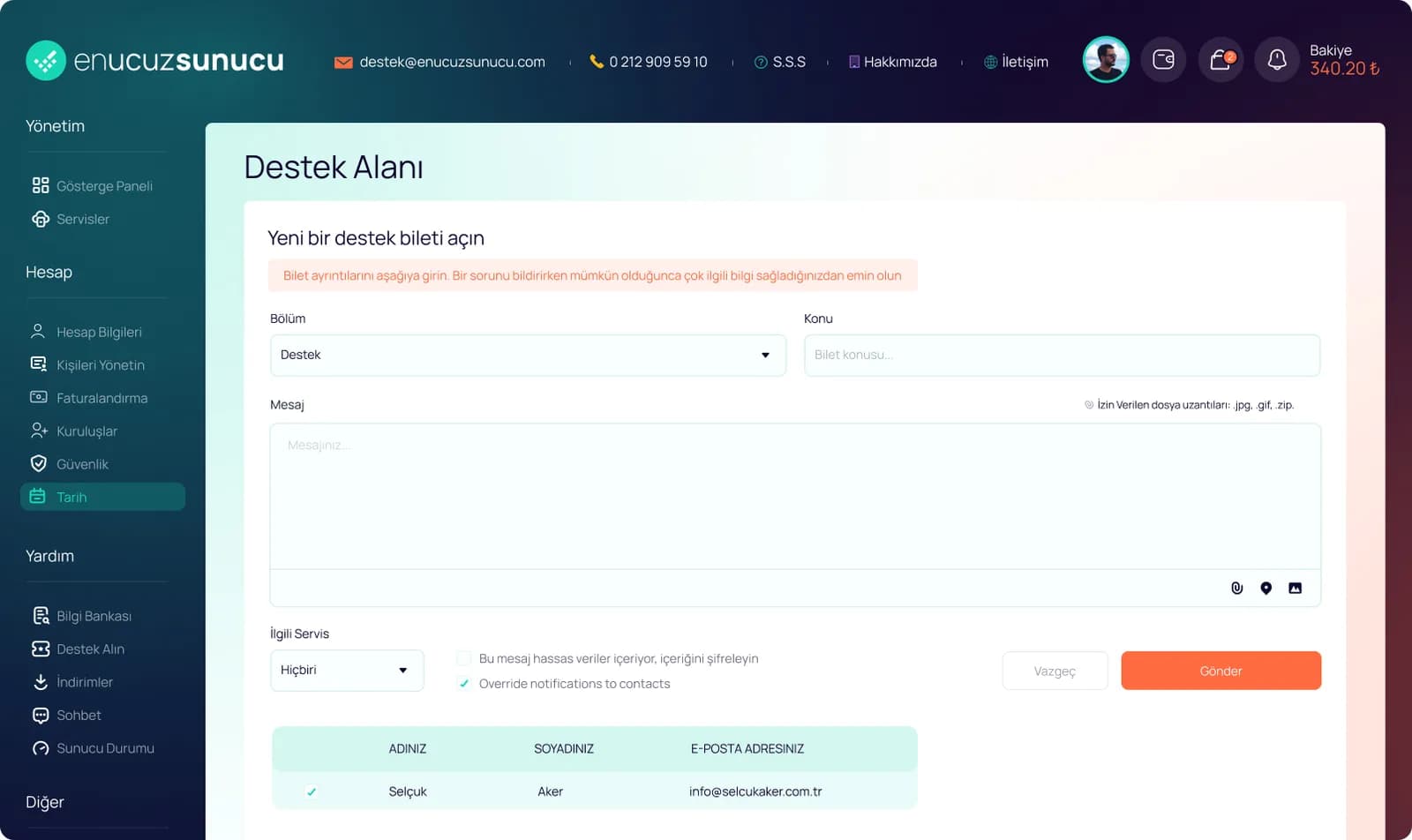 Hosting Market Place — E-Ticaret