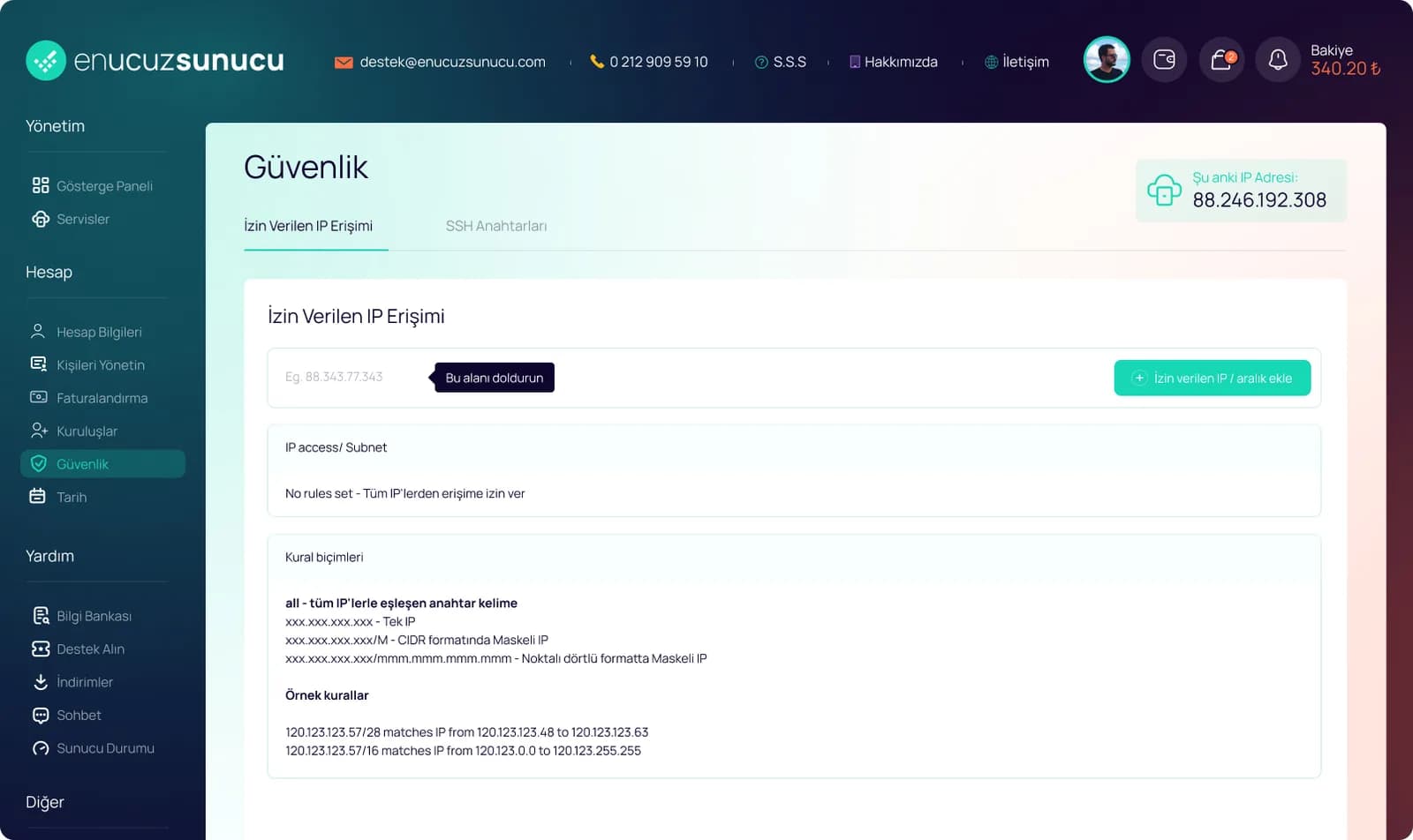 Hosting Market Place — E-Ticaret