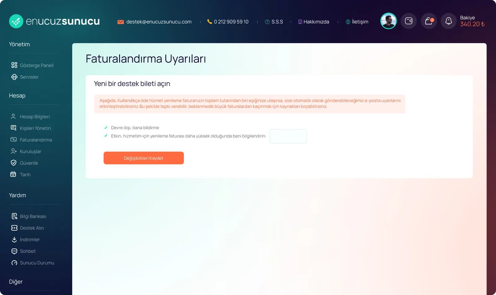 Hosting Market Place — E-Ticaret