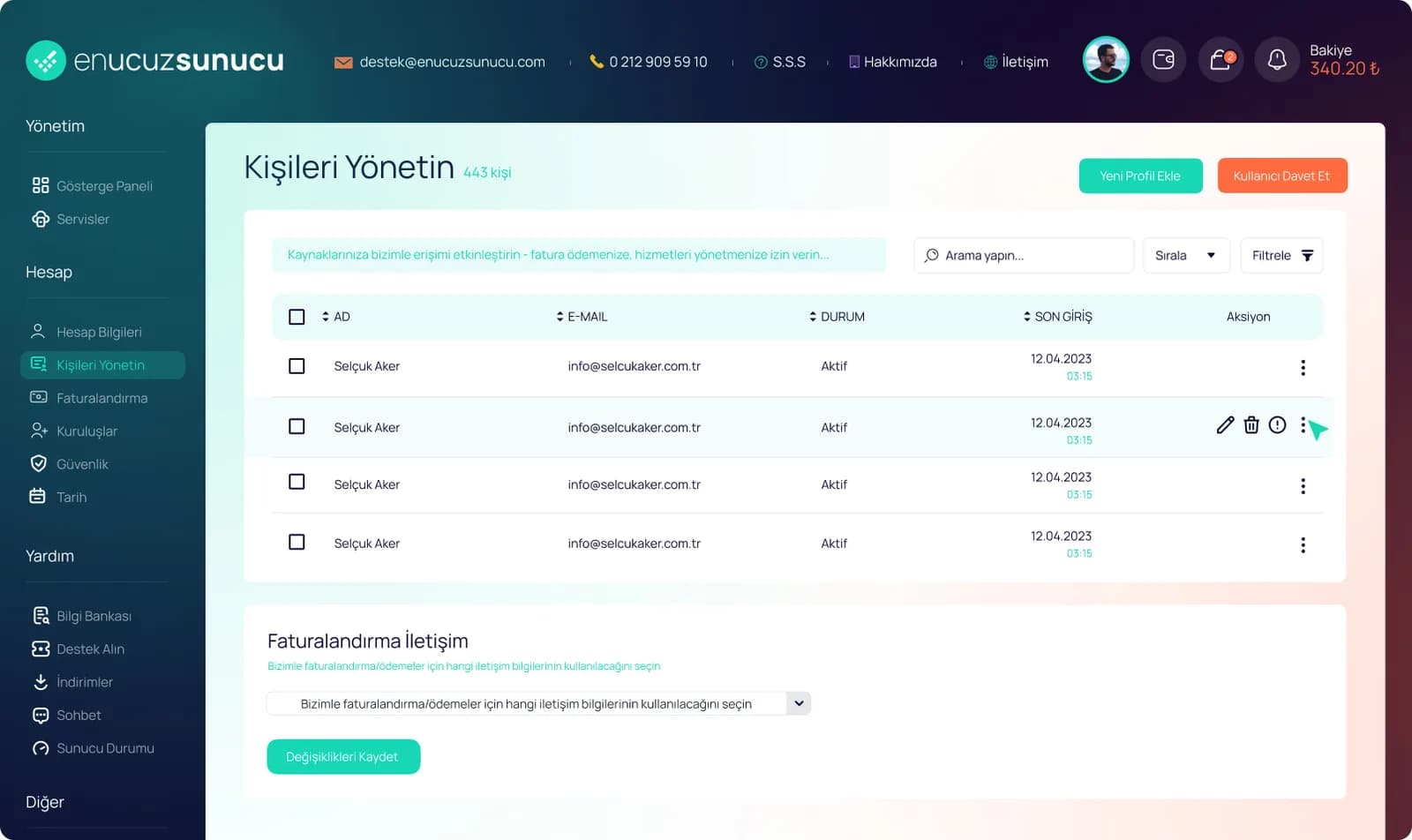 Hosting Market Place — E-Ticaret