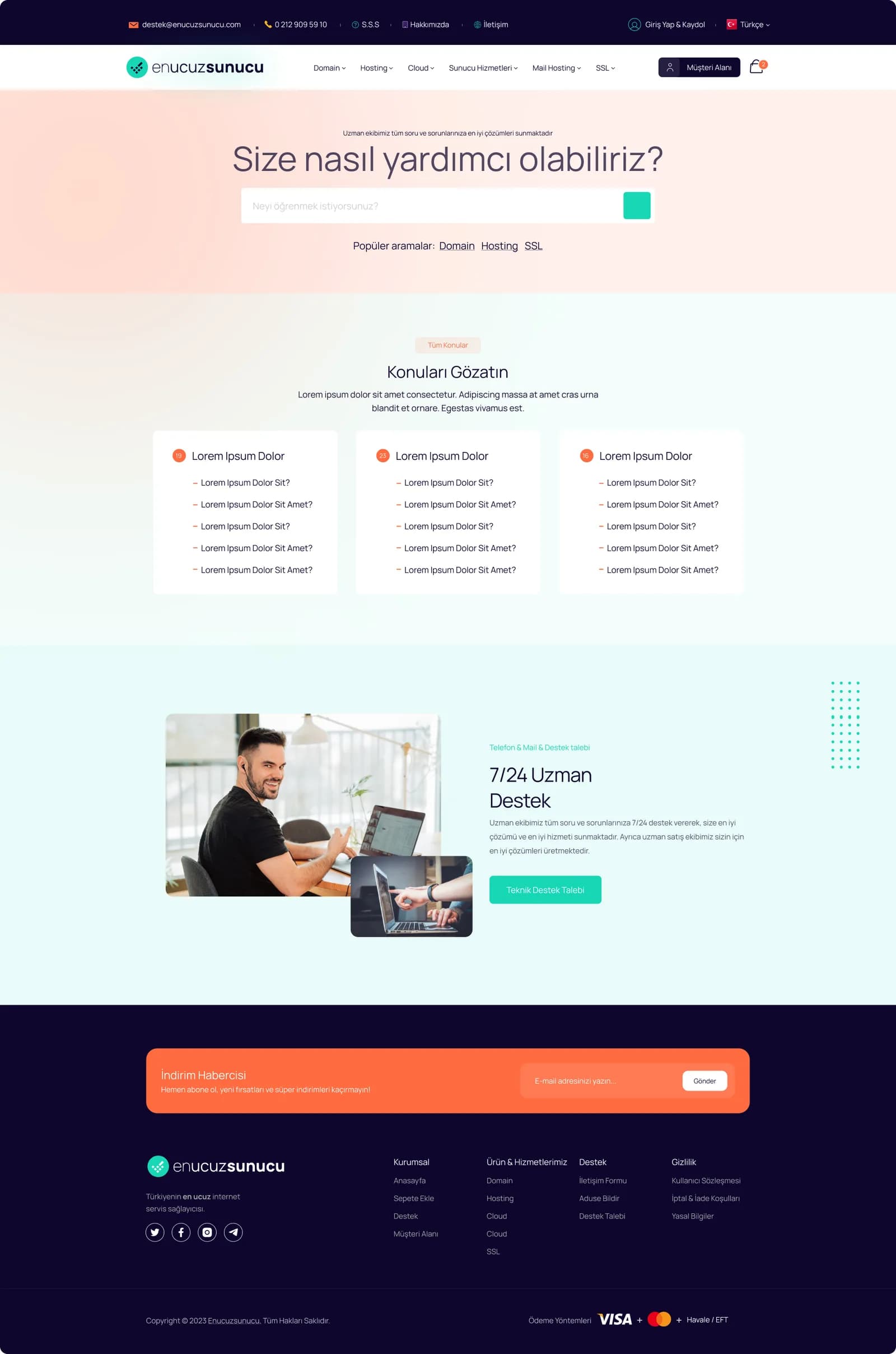 Hosting Market Place — E-Ticaret
