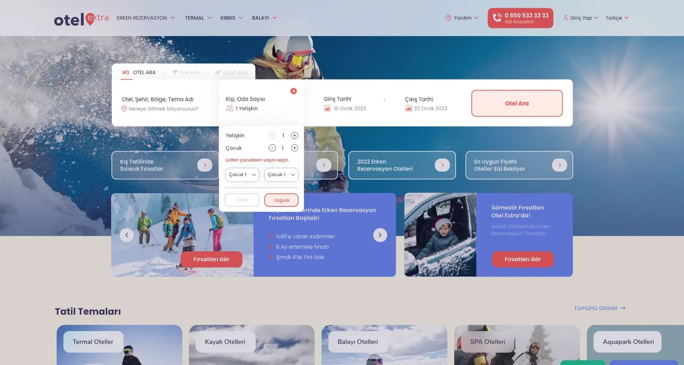 Hotel Extra — Web Sitesi