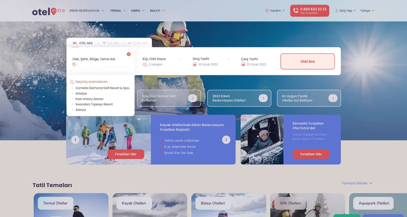 Hotel Extra — Web Sitesi