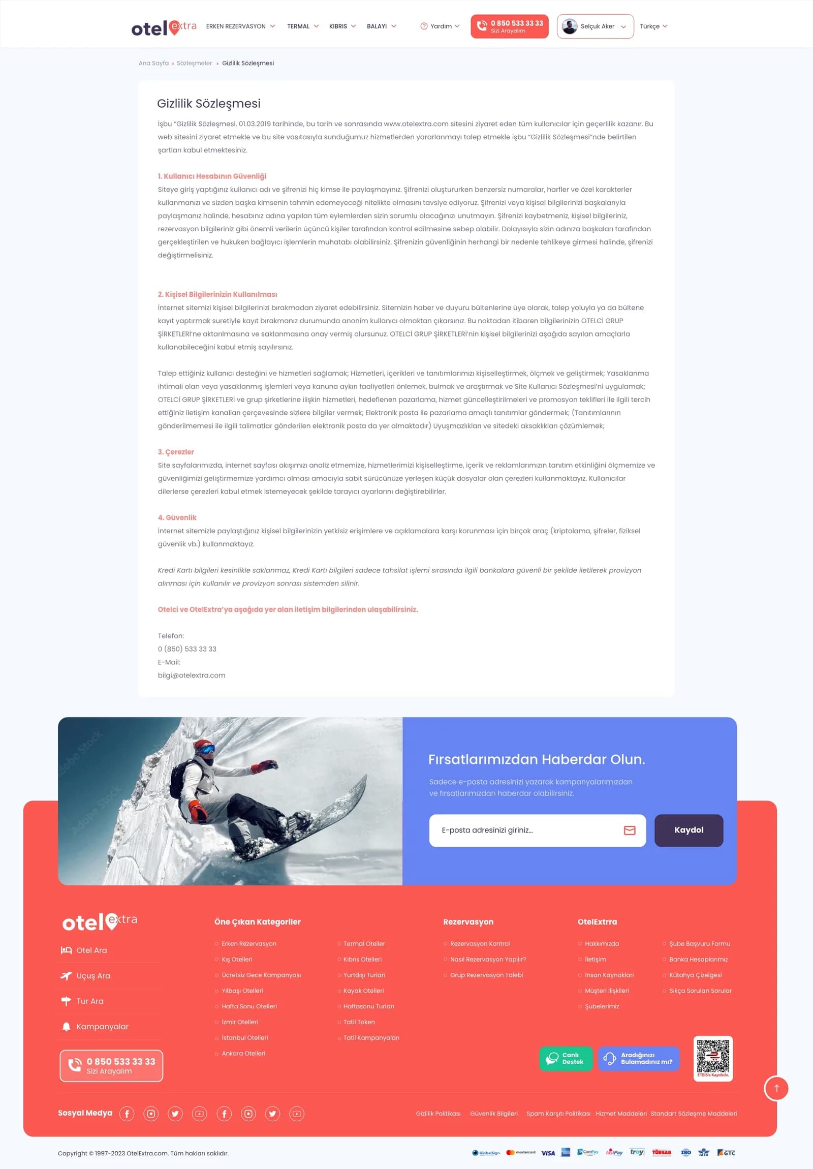 Hotel Extra — Web Sitesi