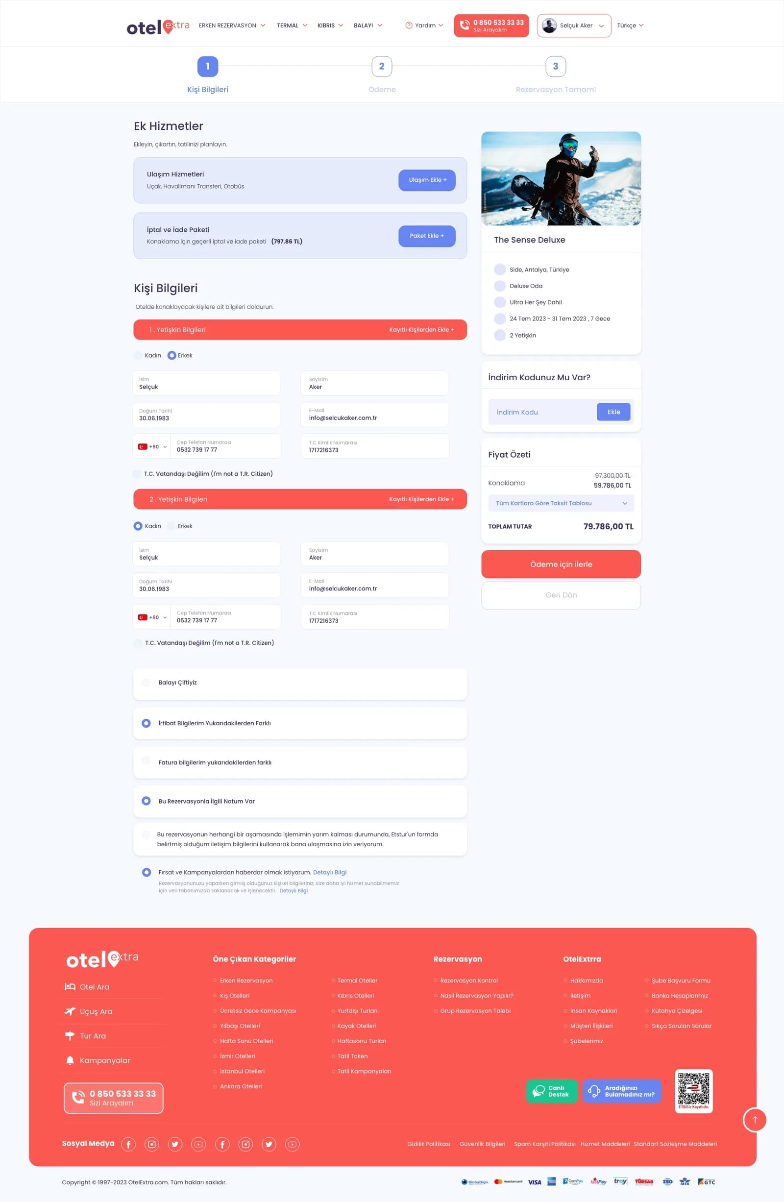 Hotel Extra — Web Sitesi