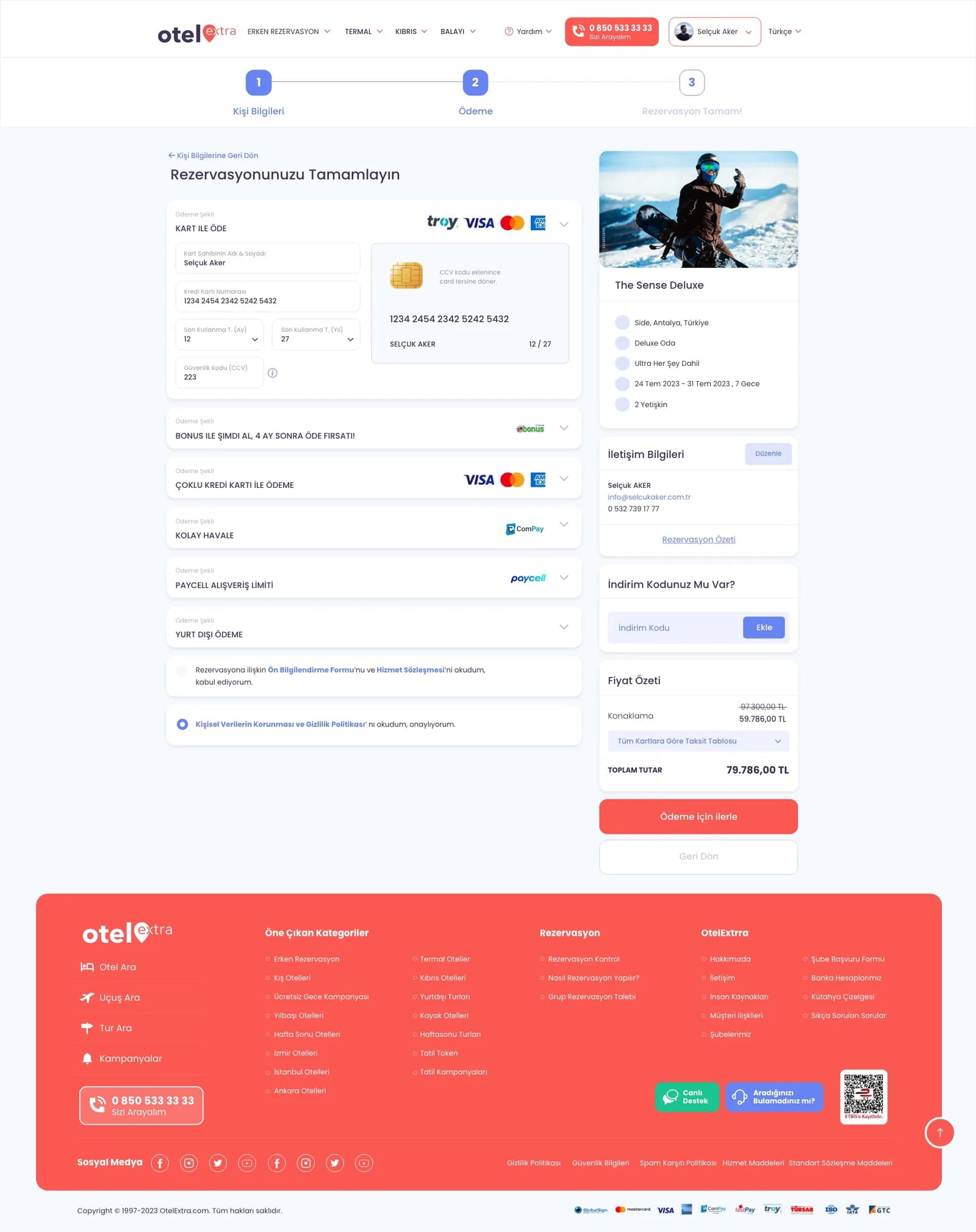 Hotel Extra — Web Sitesi