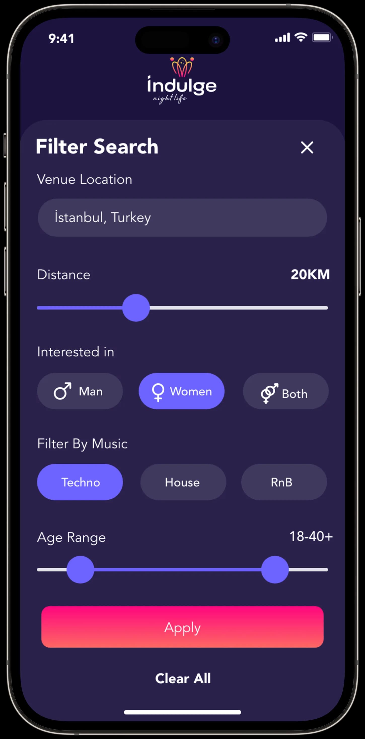 Indulge Social — Mobil Uygulama