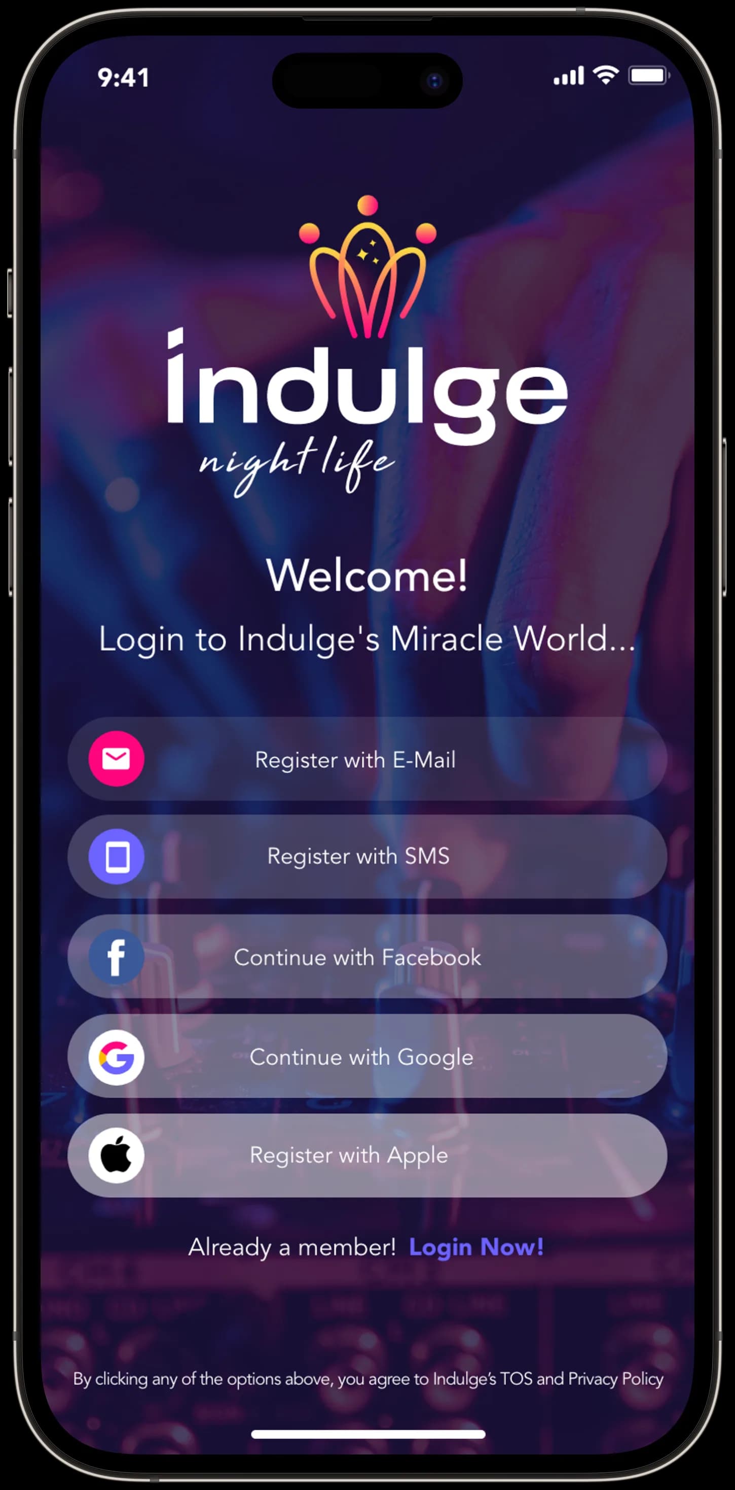 Indulge Social — Mobil Uygulama