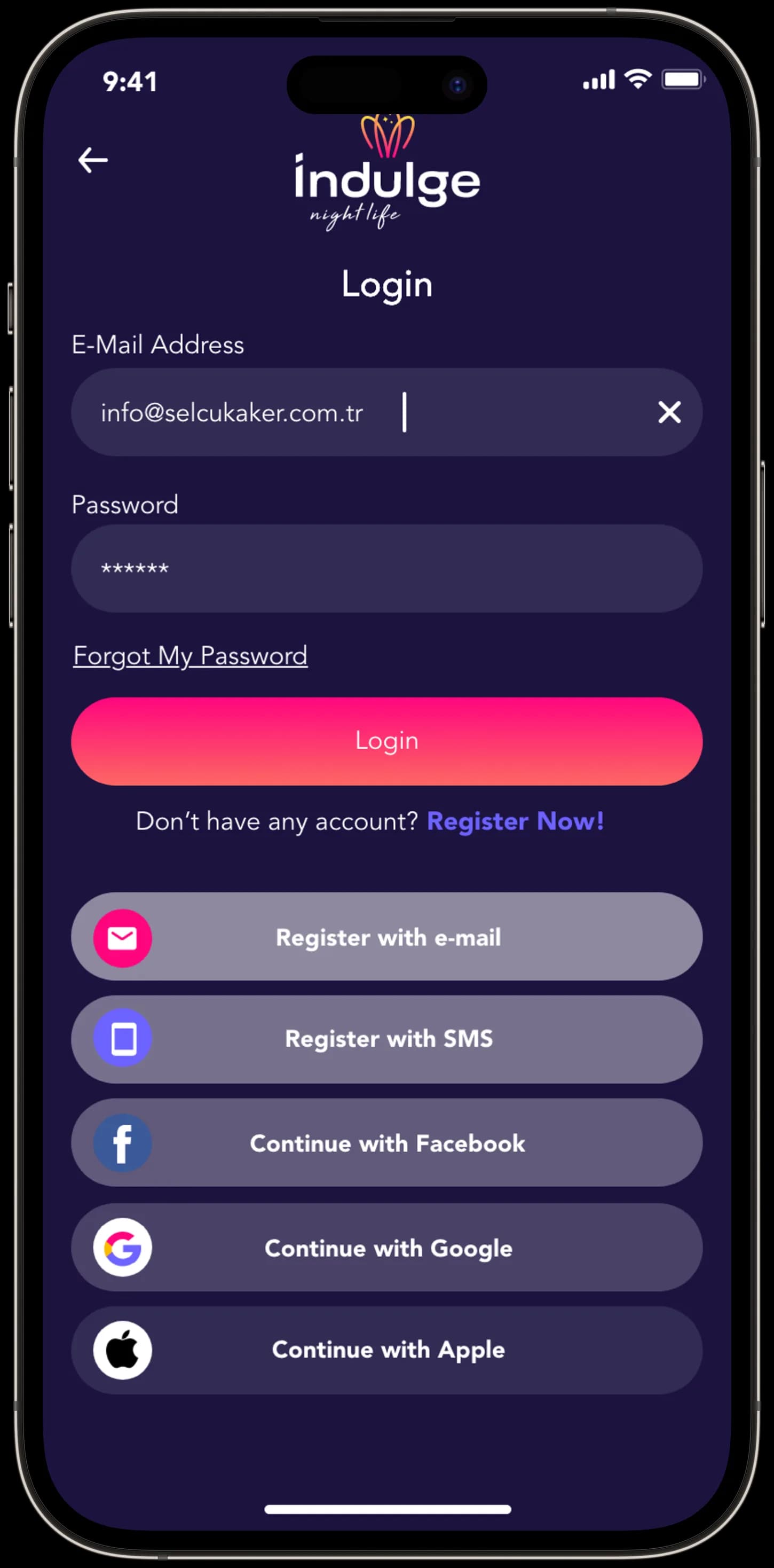 Indulge Social — Mobil Uygulama