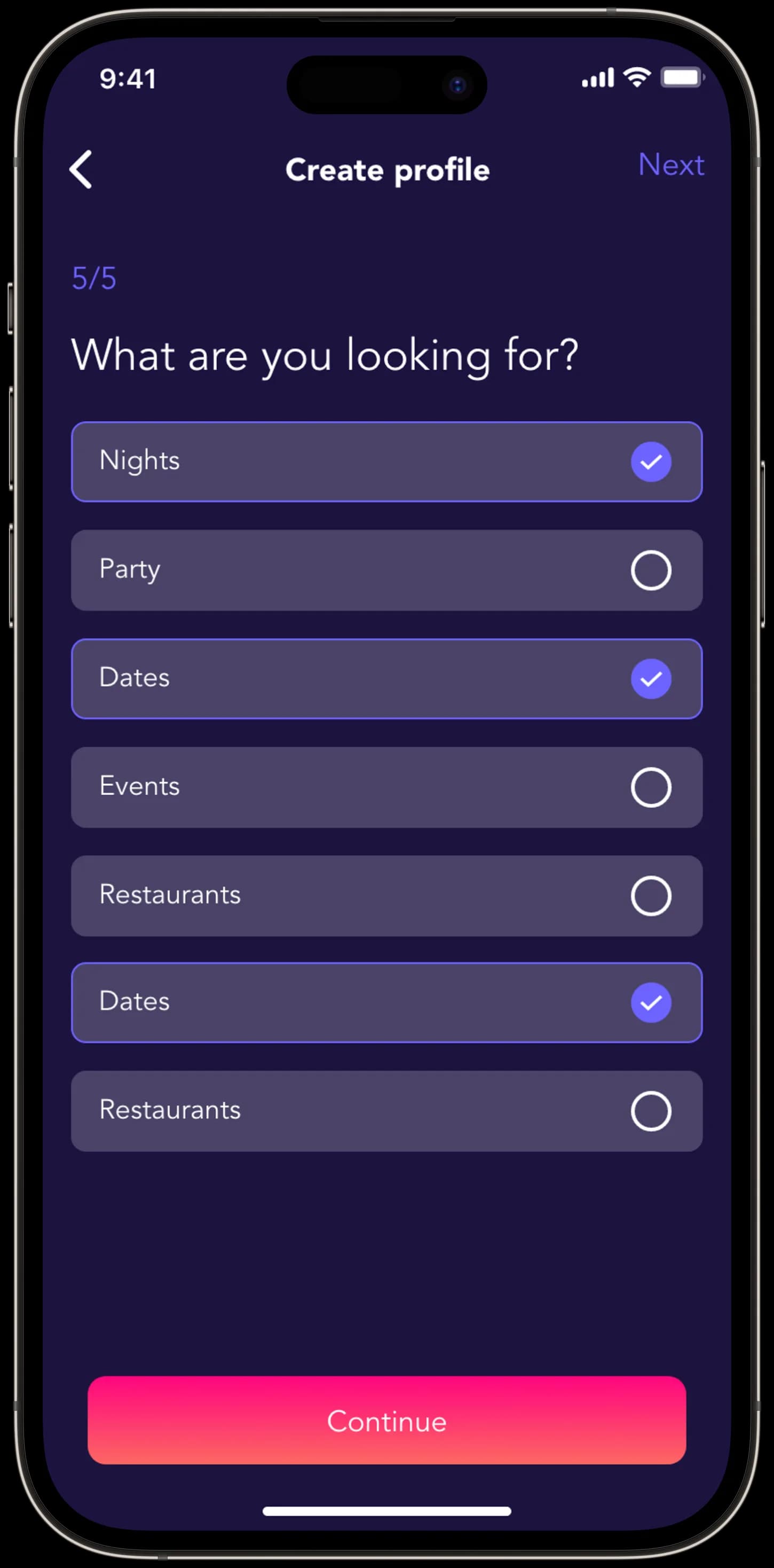 Indulge Social — Mobil Uygulama
