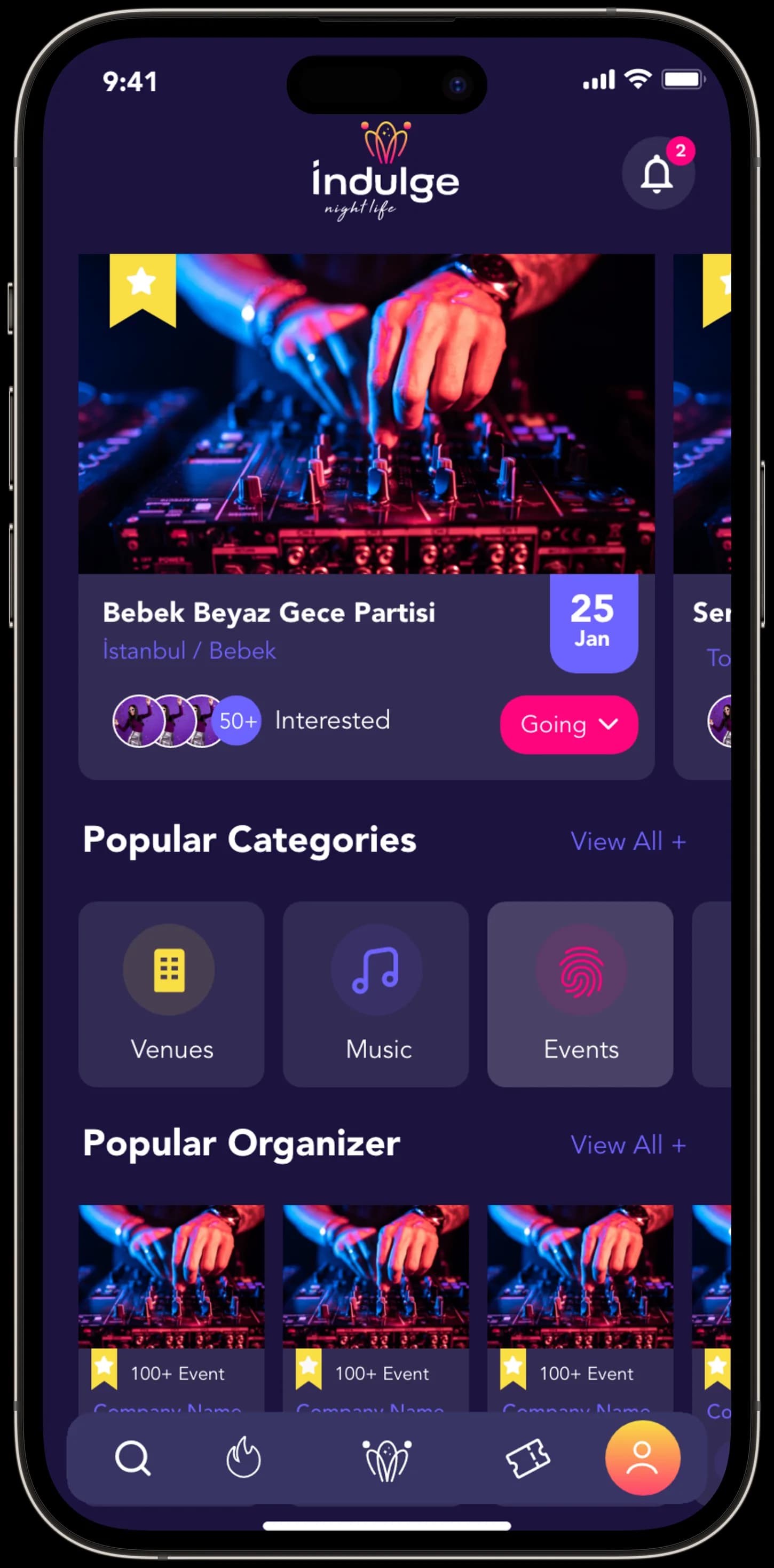 Indulge Social — Mobil Uygulama