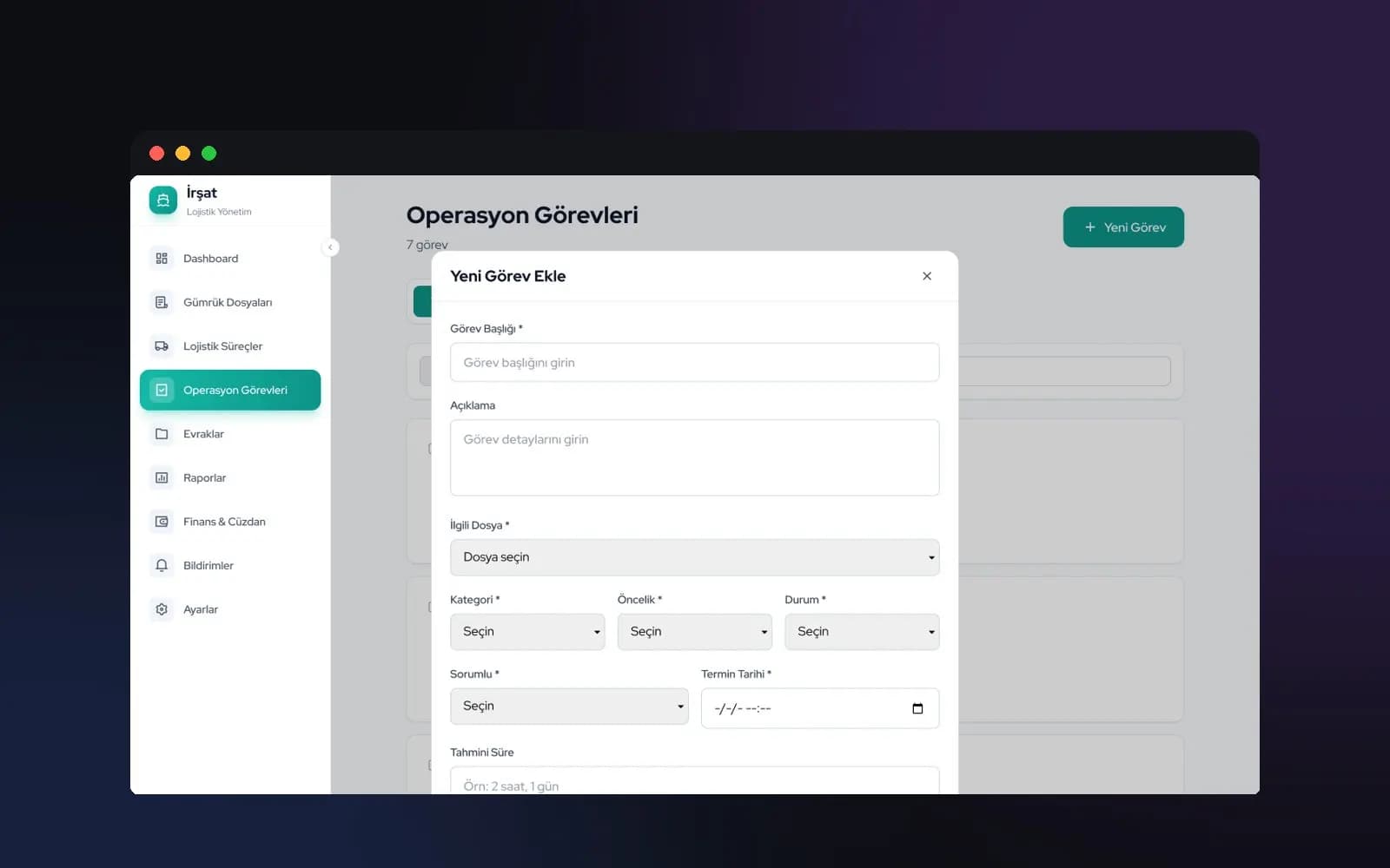 İrşat Portal — SaaS & Dashboard