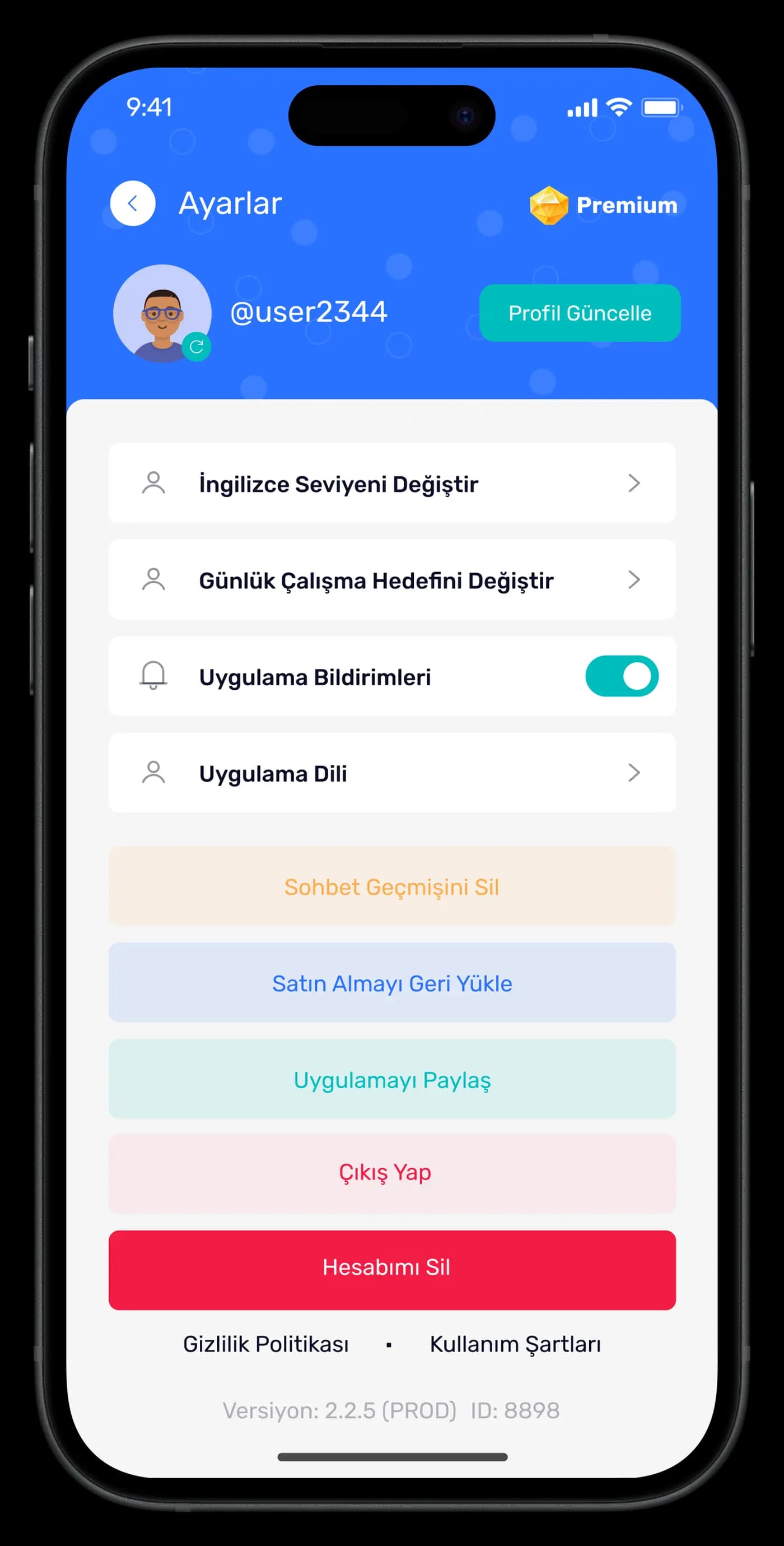 Learn English Mobile App — Mobil Uygulama