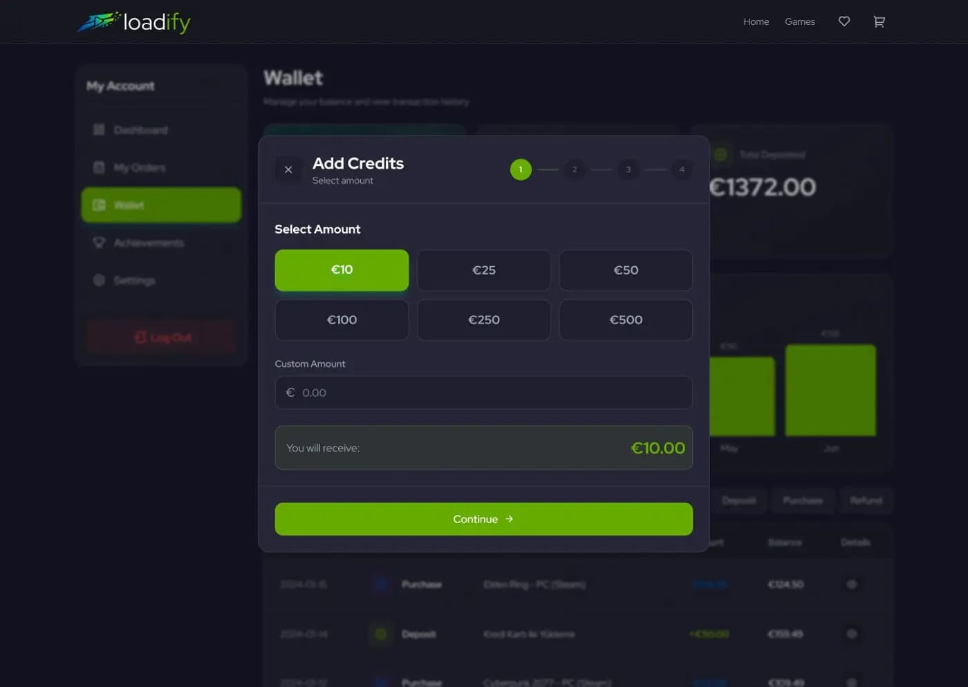 Loadify Game Portal — SaaS & Dashboard