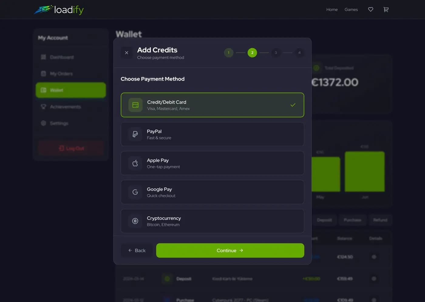Loadify Game Portal — SaaS & Dashboard