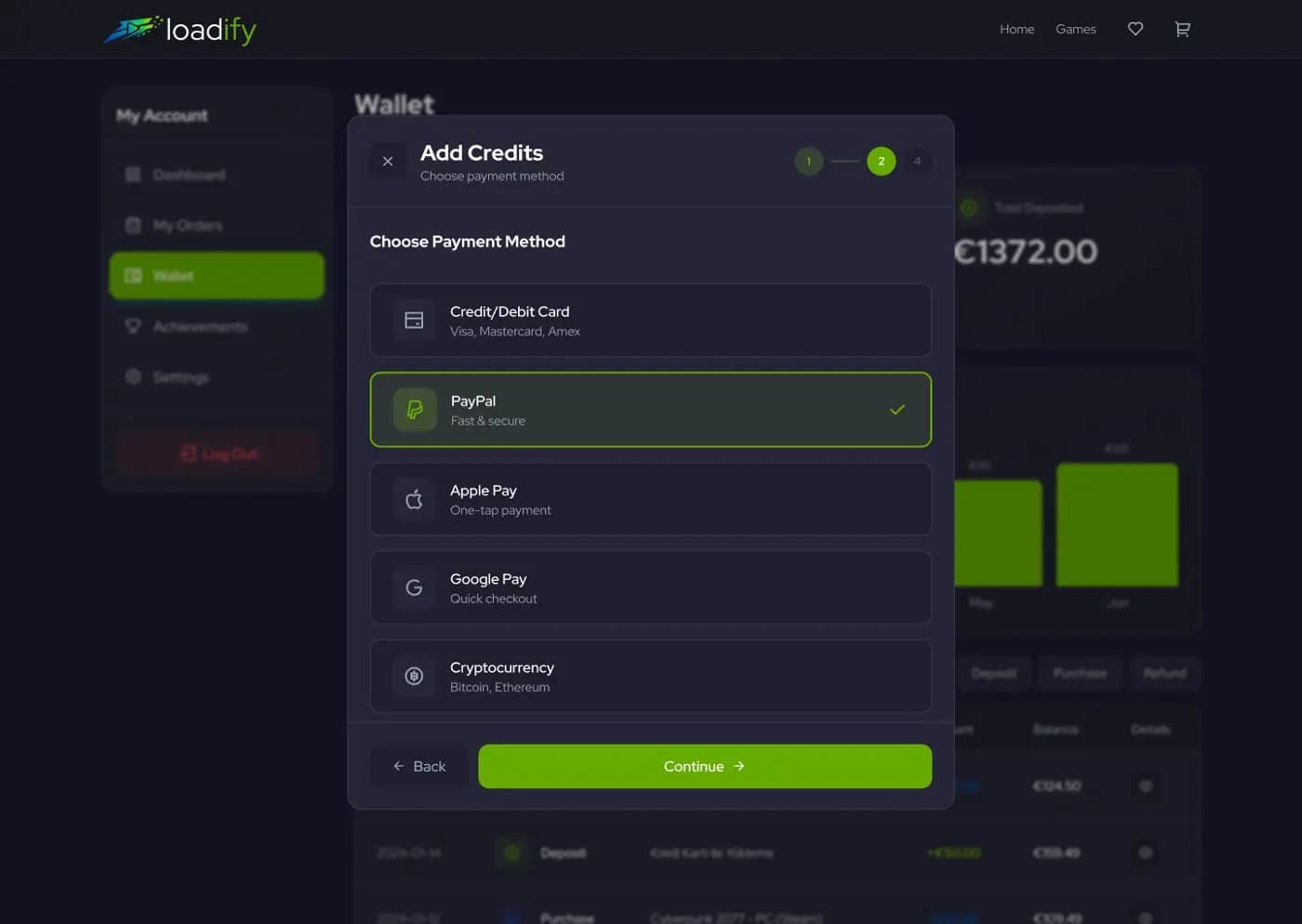 Loadify Game Portal — SaaS & Dashboard