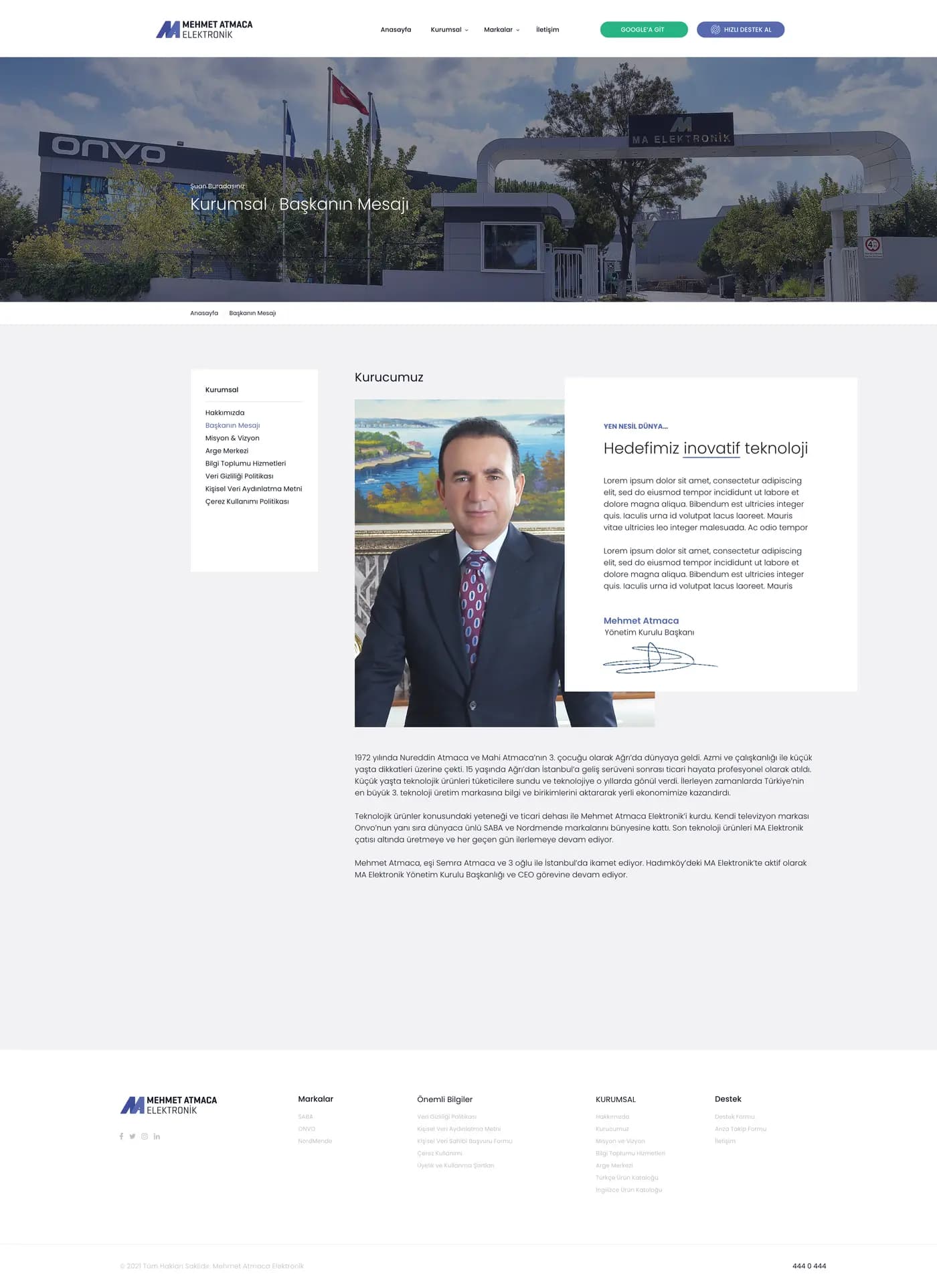 ONVO Televizyon — Web Sitesi