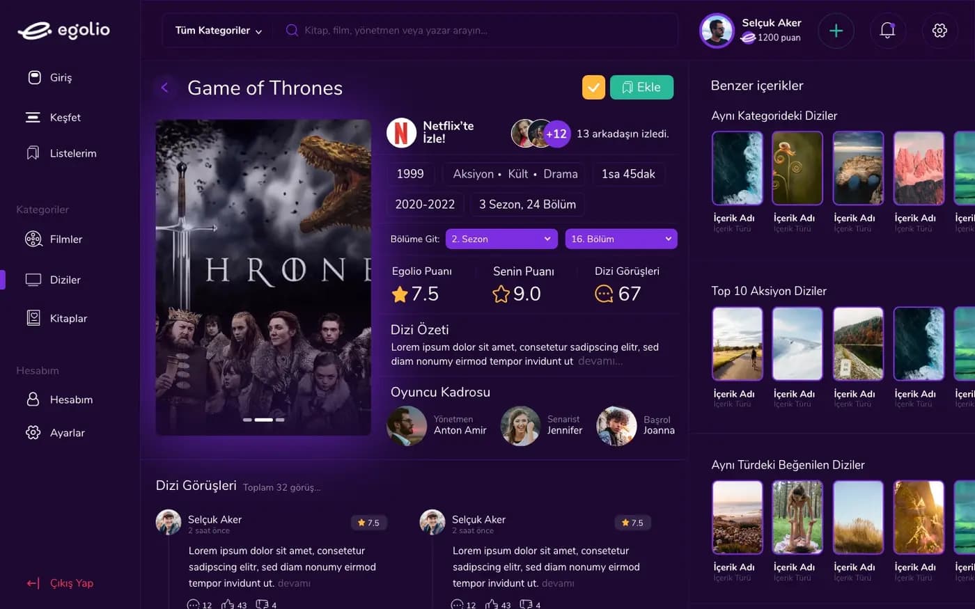 Movie Web App — SaaS & Dashboard