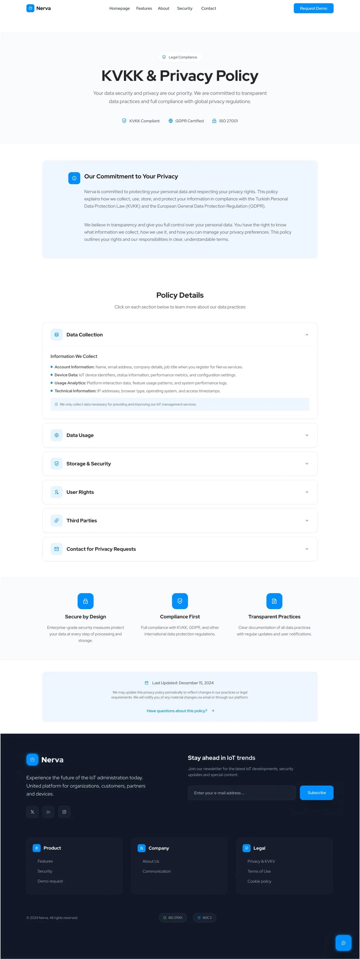 NERVA — Web Sitesi