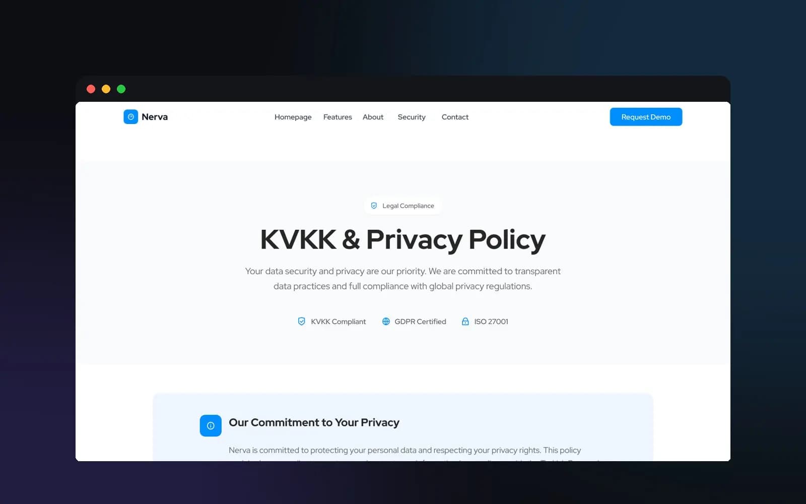 NERVA — Web Sitesi