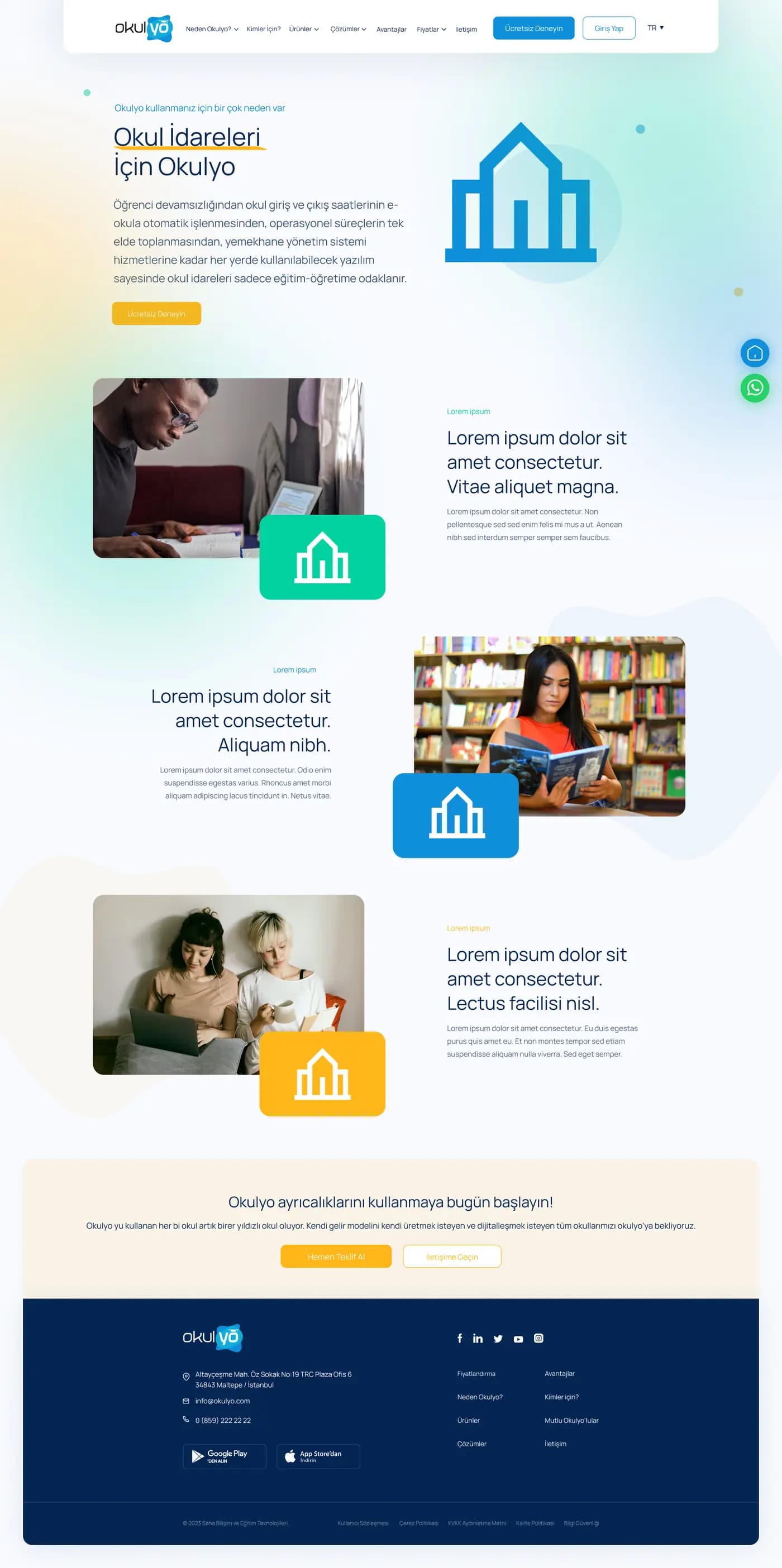 Okulyo Corporate Website — Web Sitesi