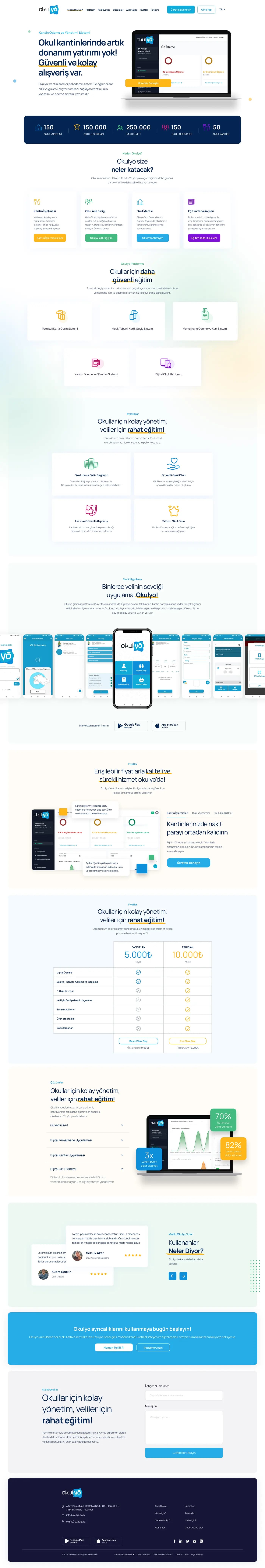 Okulyo Onepage — Web Sitesi