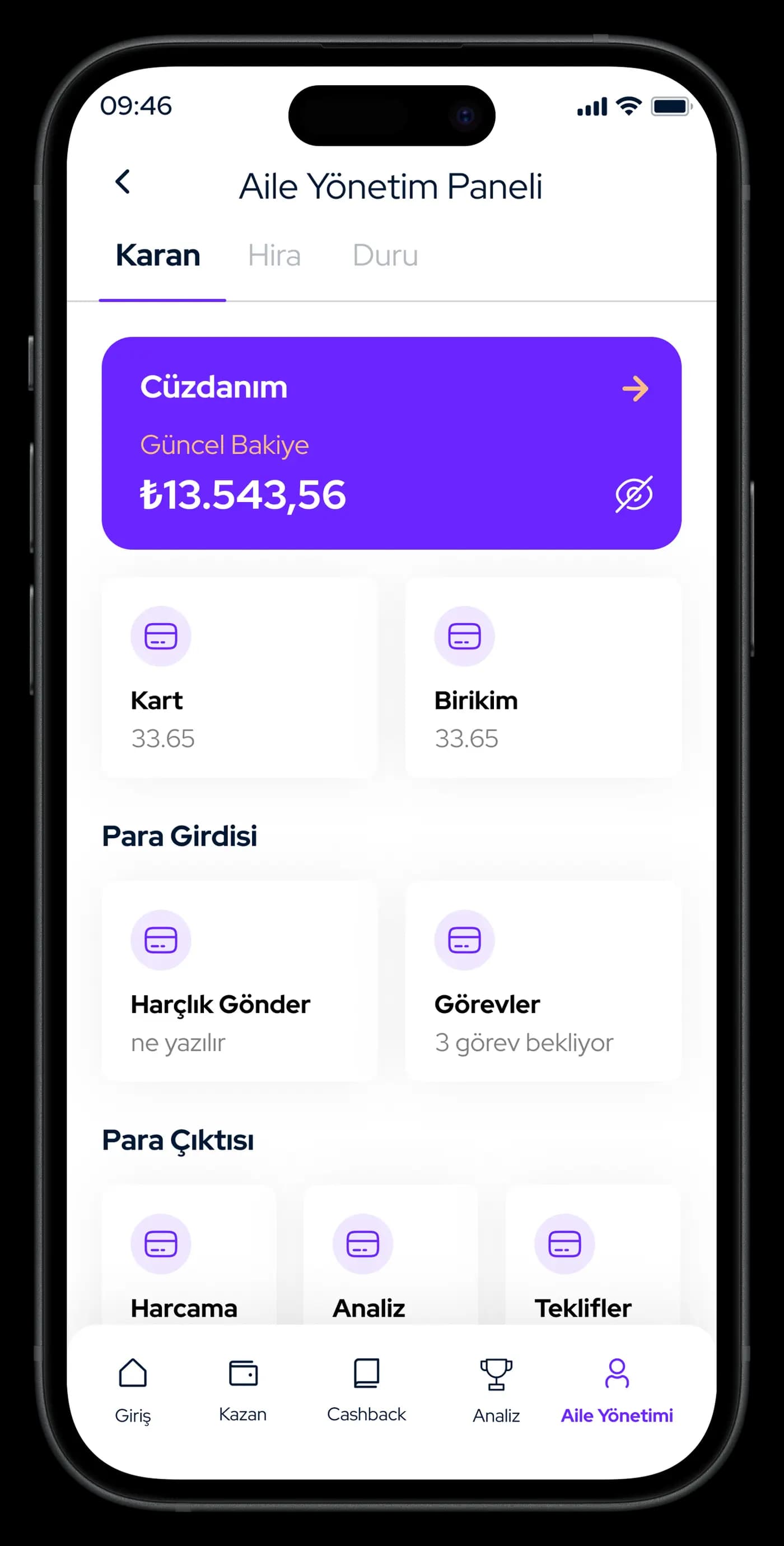 Parent & Child Finance Mobile App — Mobil Uygulama